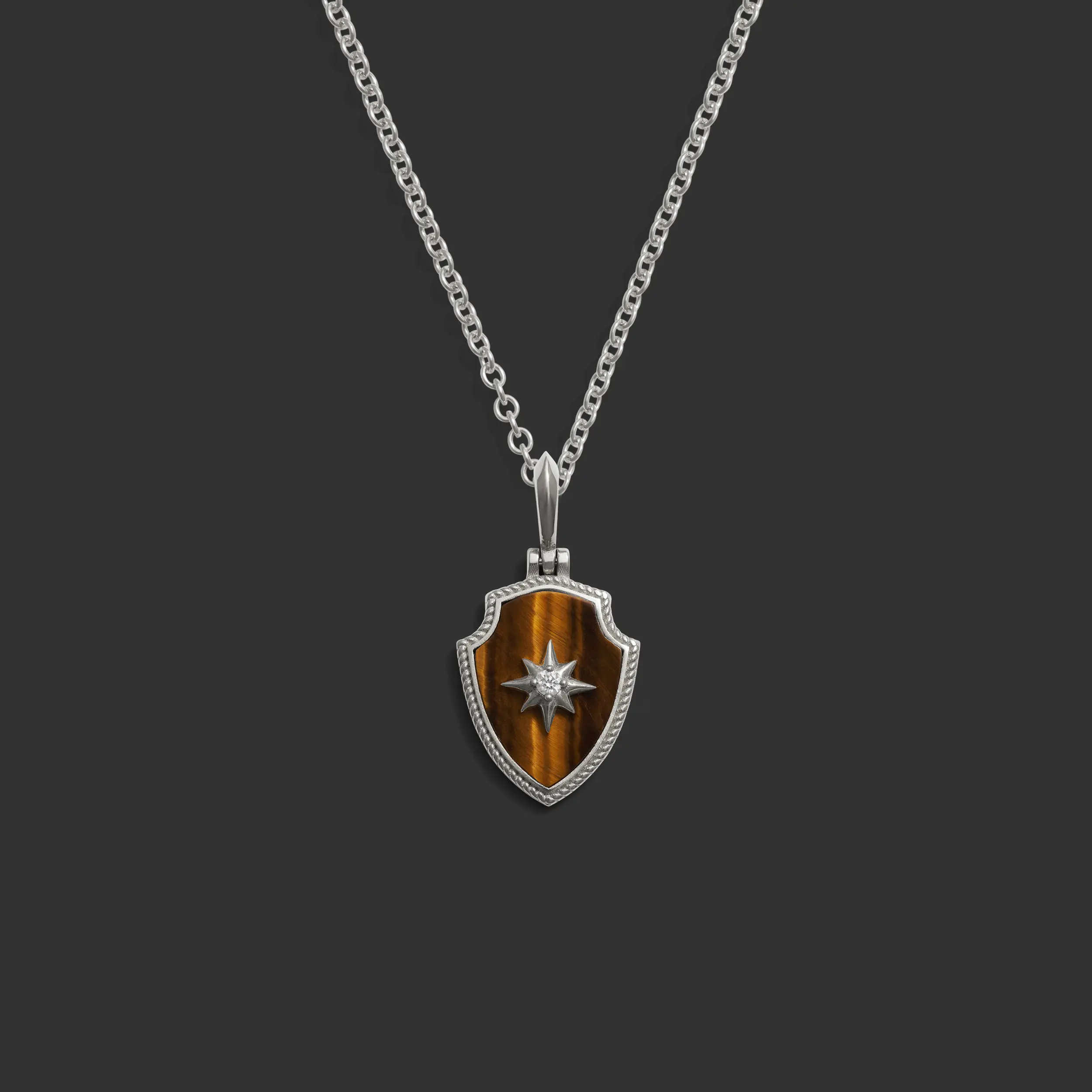 Diamond Shield Necklace - Image 8