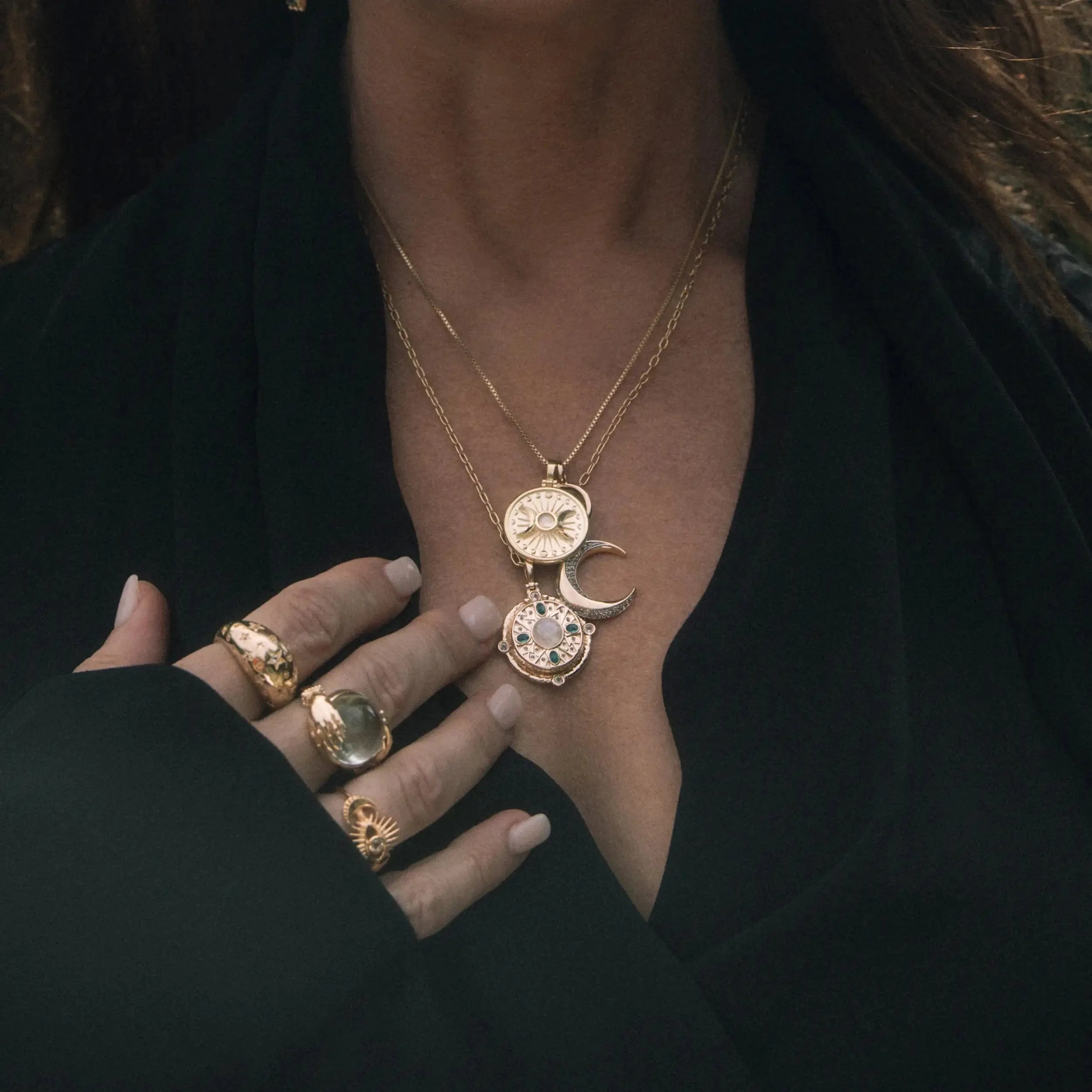 Alanis Triple Moon Pendant - Image 3