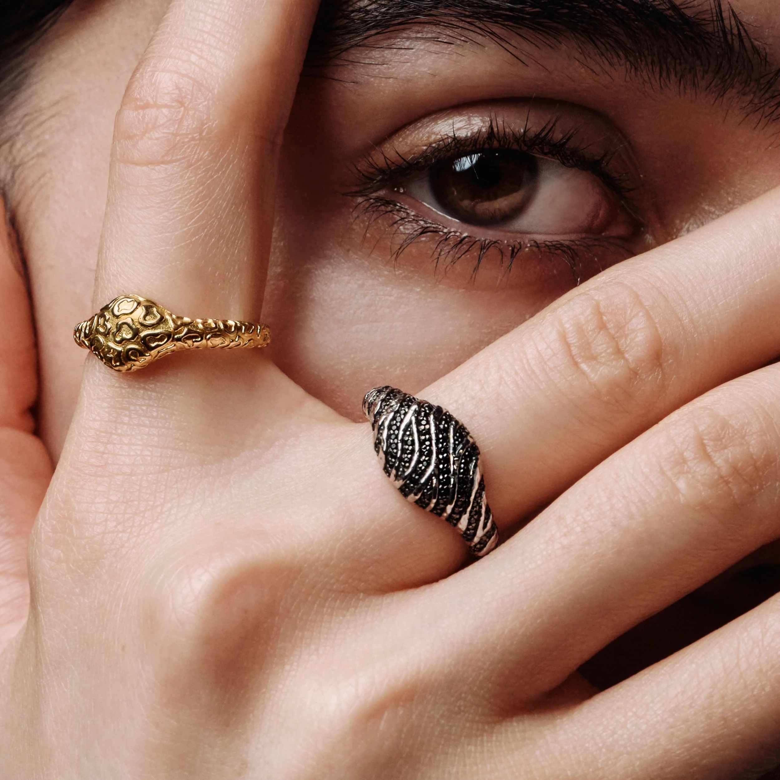 Leopard Print Signet Ring - Image 2