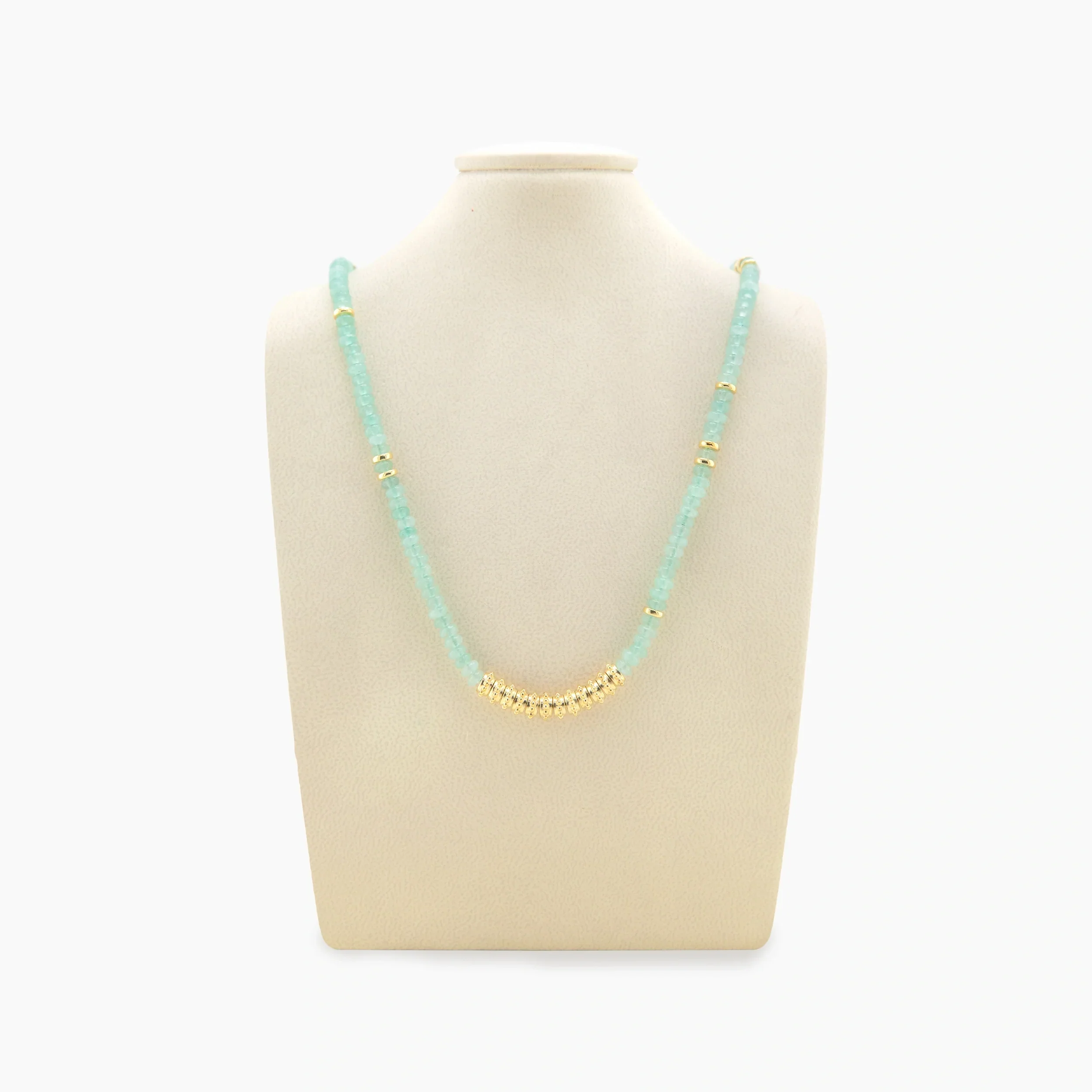 Archive Stone & Textured Bead Necklace - Image 2
