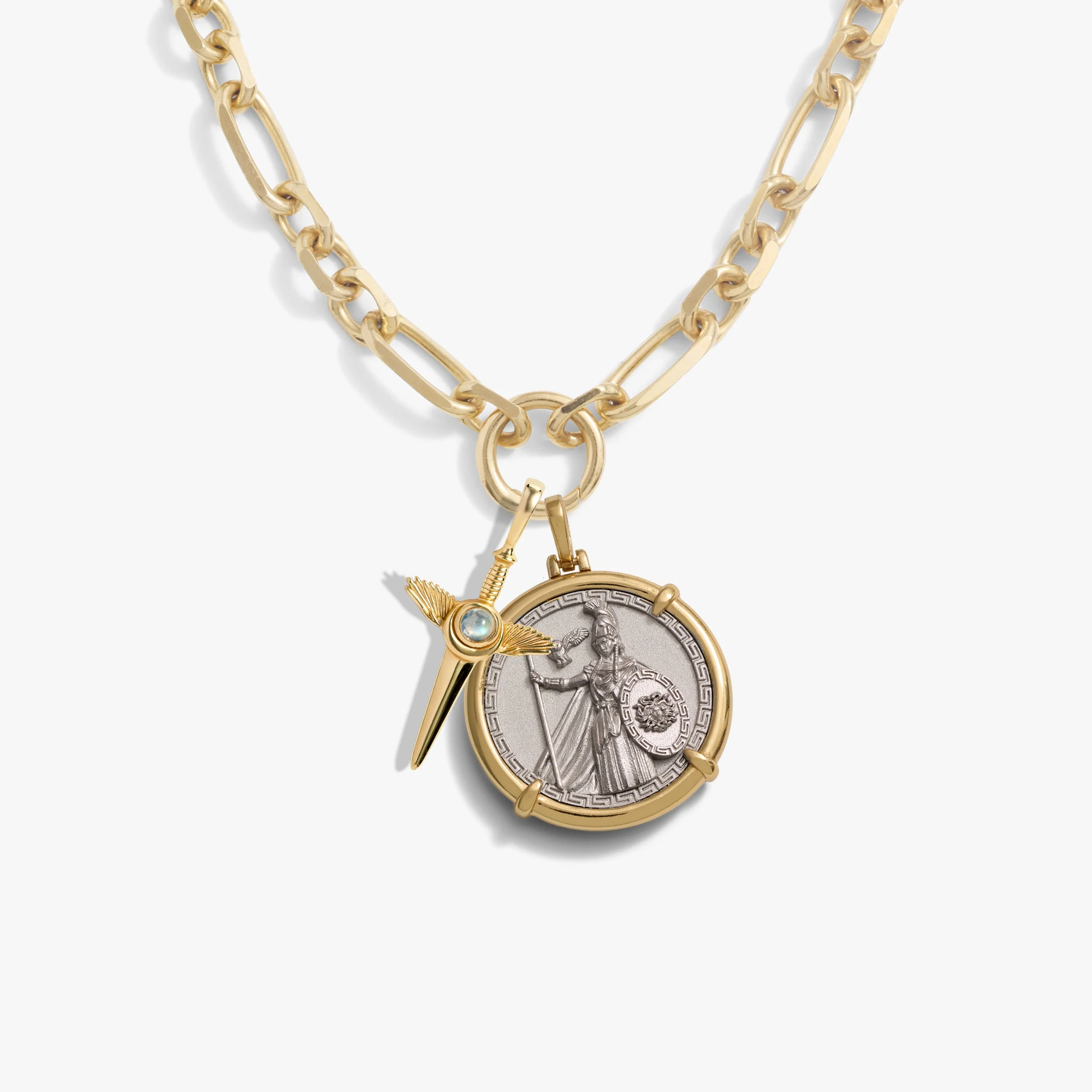 Athena's Dagger Charm Necklace