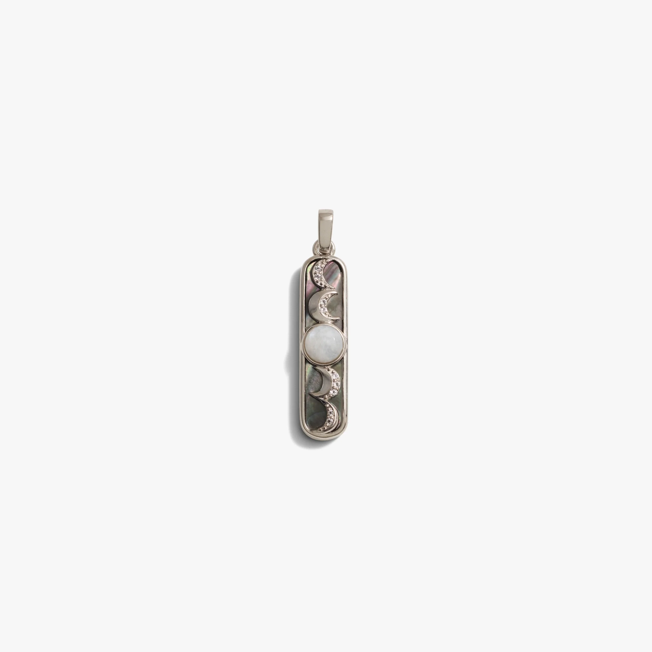 Black Mother of Pearl Moon Phase Amulet