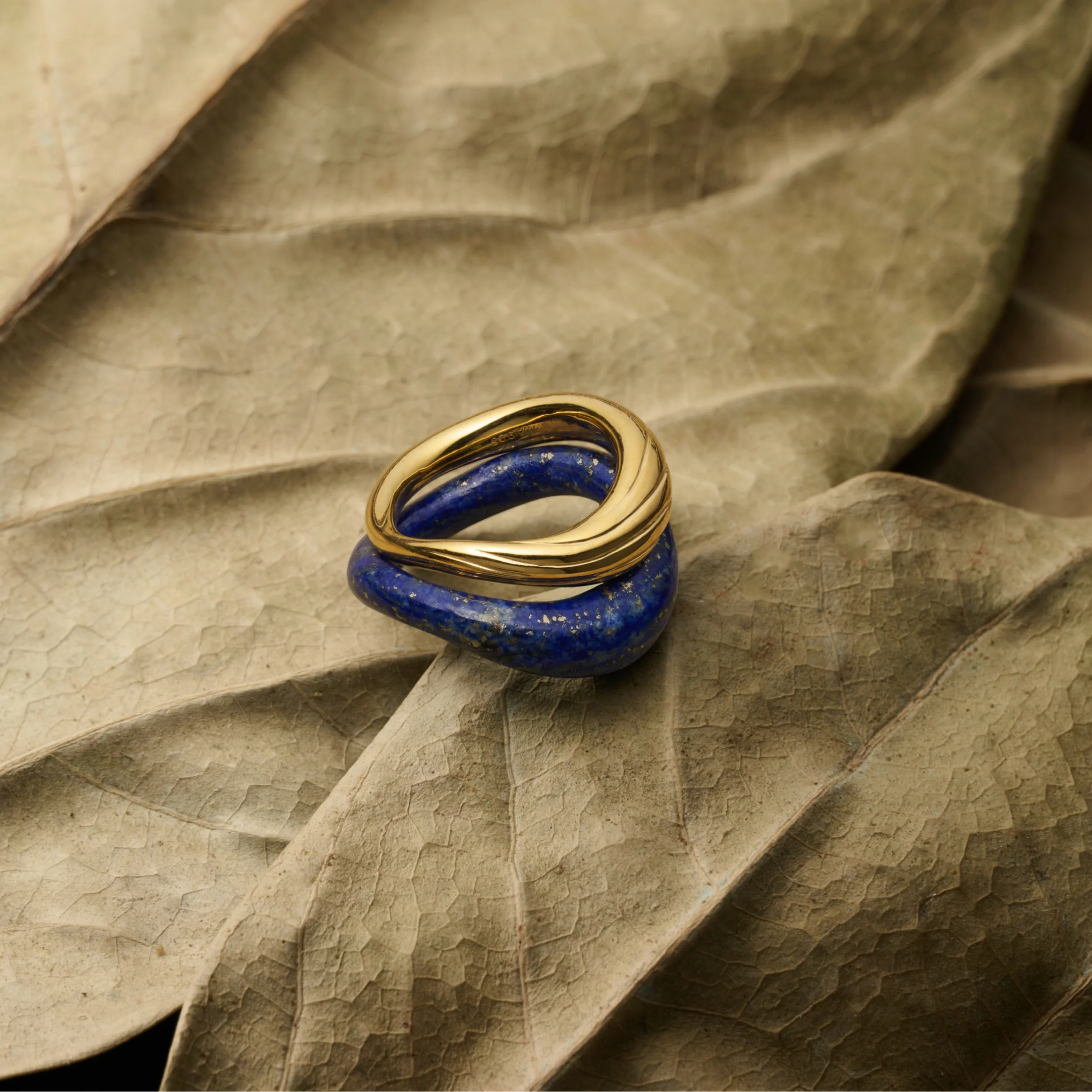 Carved Gemstone Stacking Ring Set - Image 3