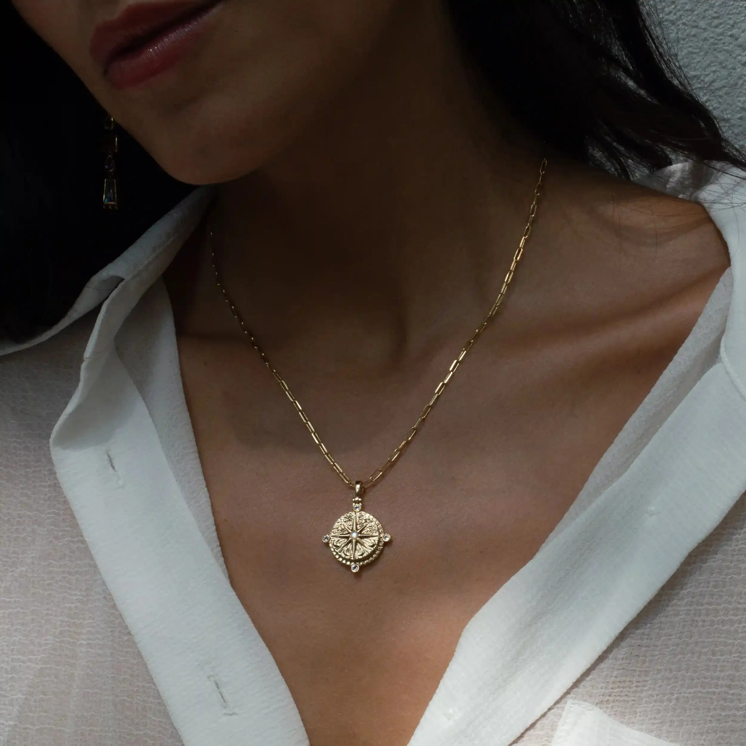 Compass Locket Necklace - Image 2