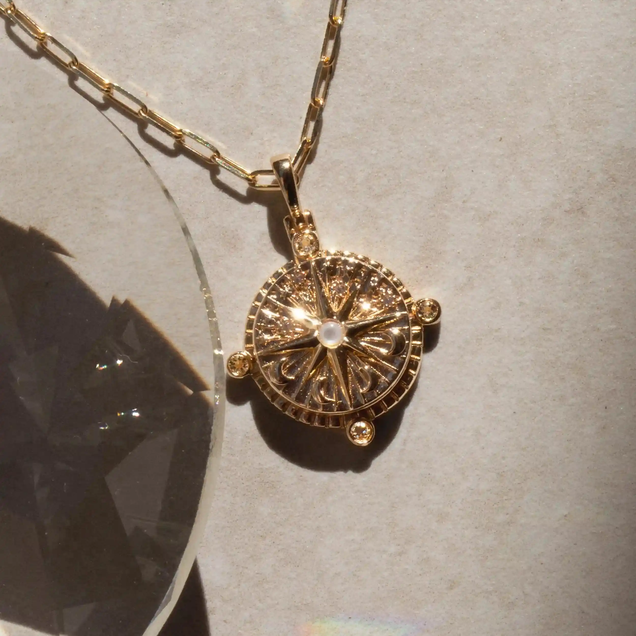Compass Locket Necklace - Image 3