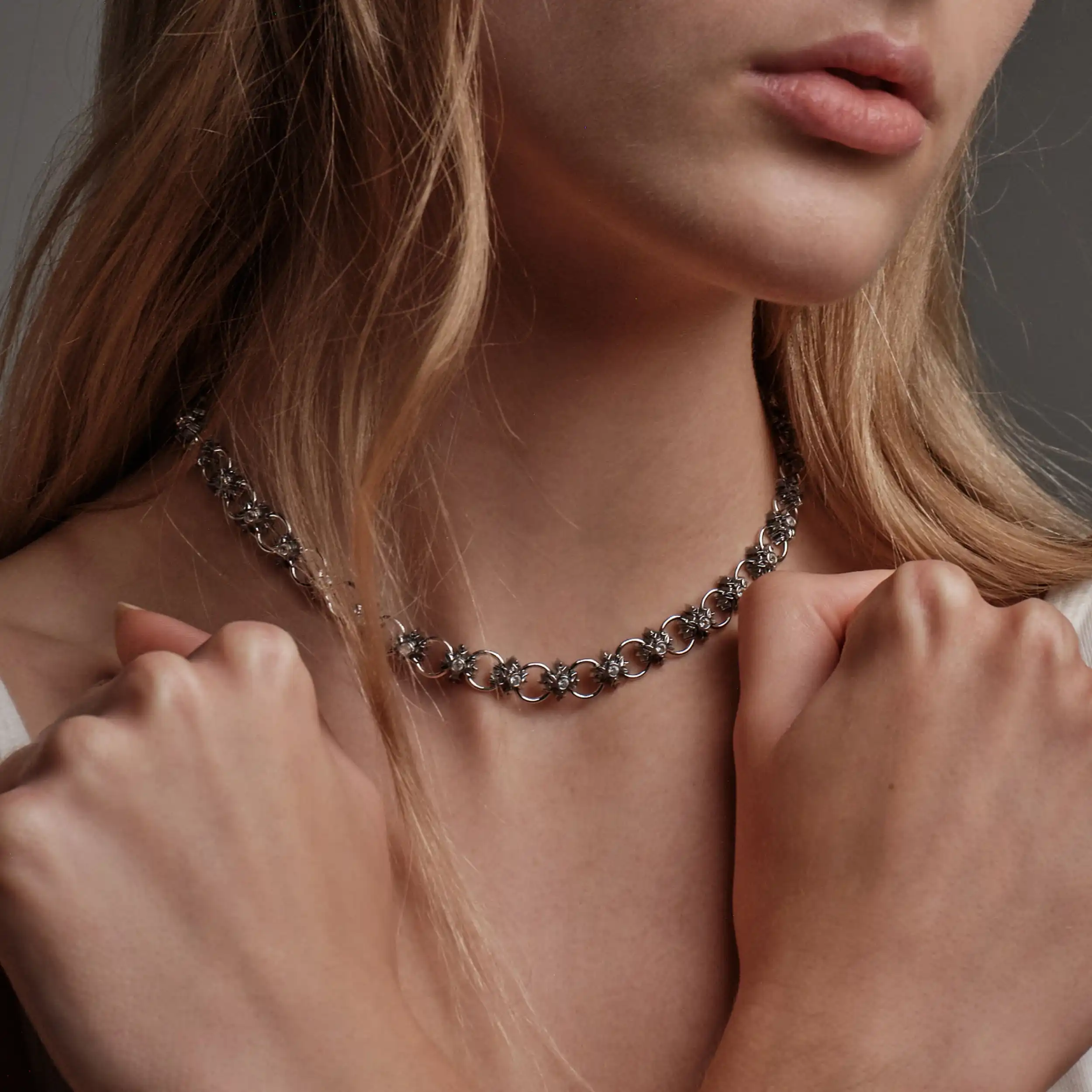 Triple Moon Crest Necklace - Image 3