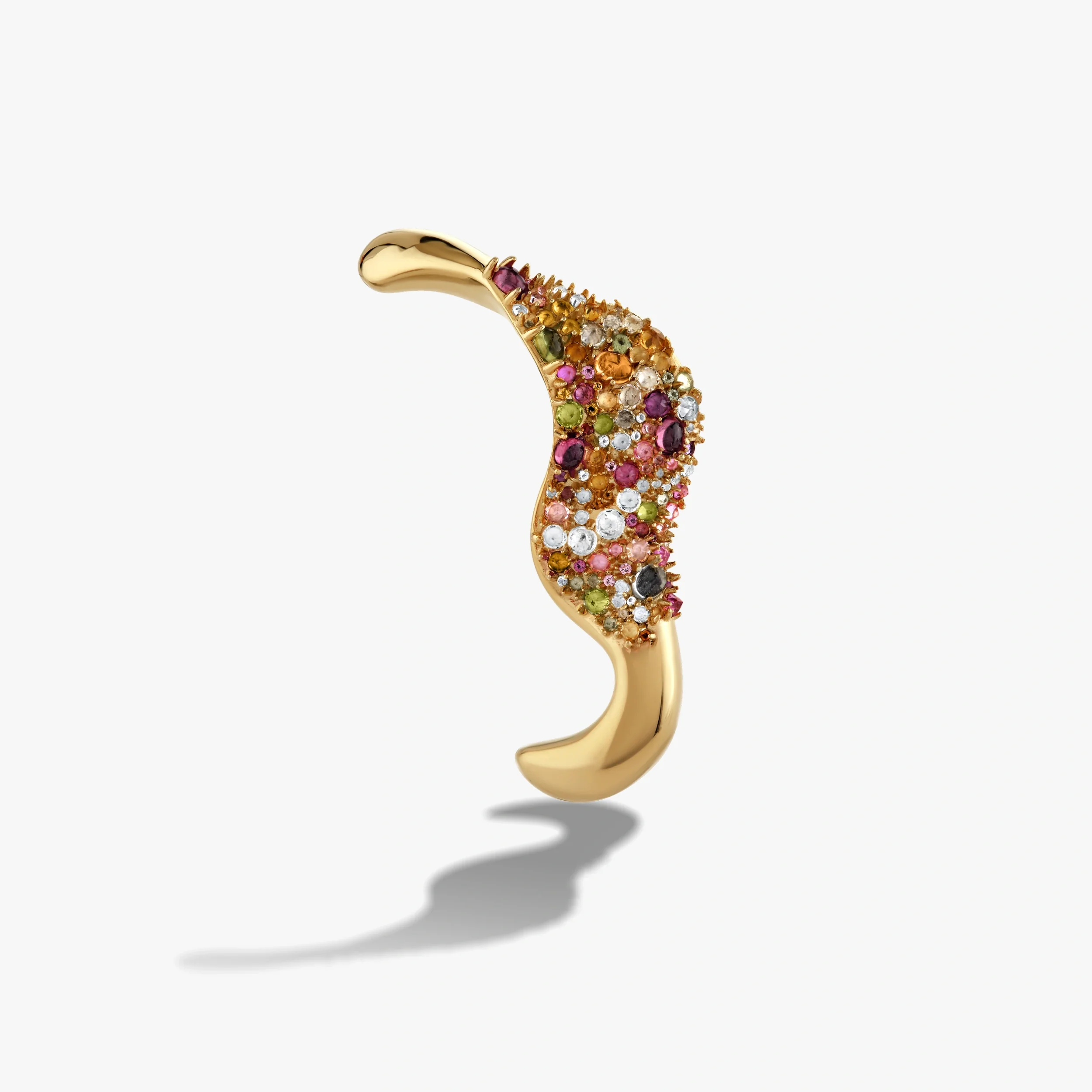 Encrusted Abstract Brooch