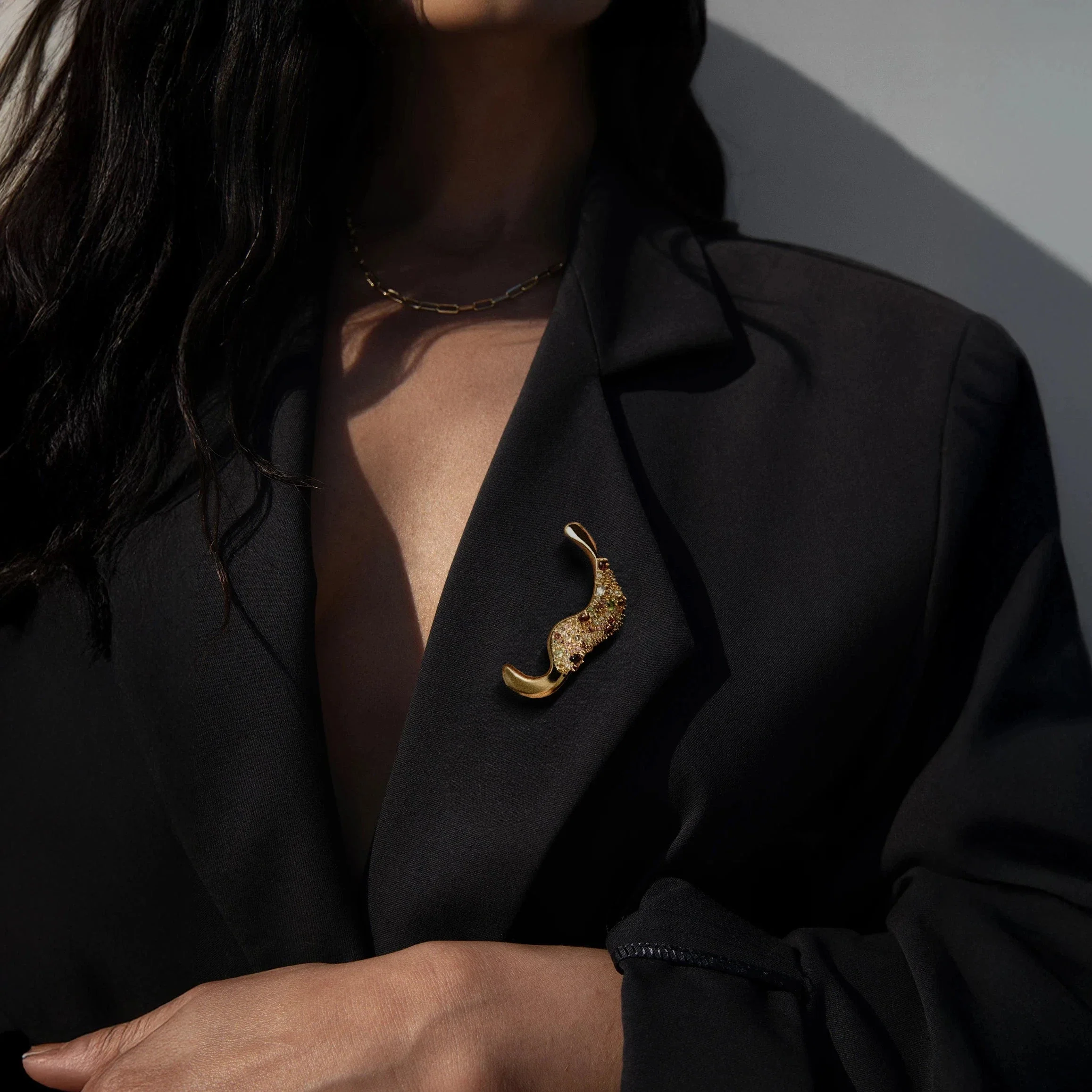 Encrusted Abstract Brooch - Image 2