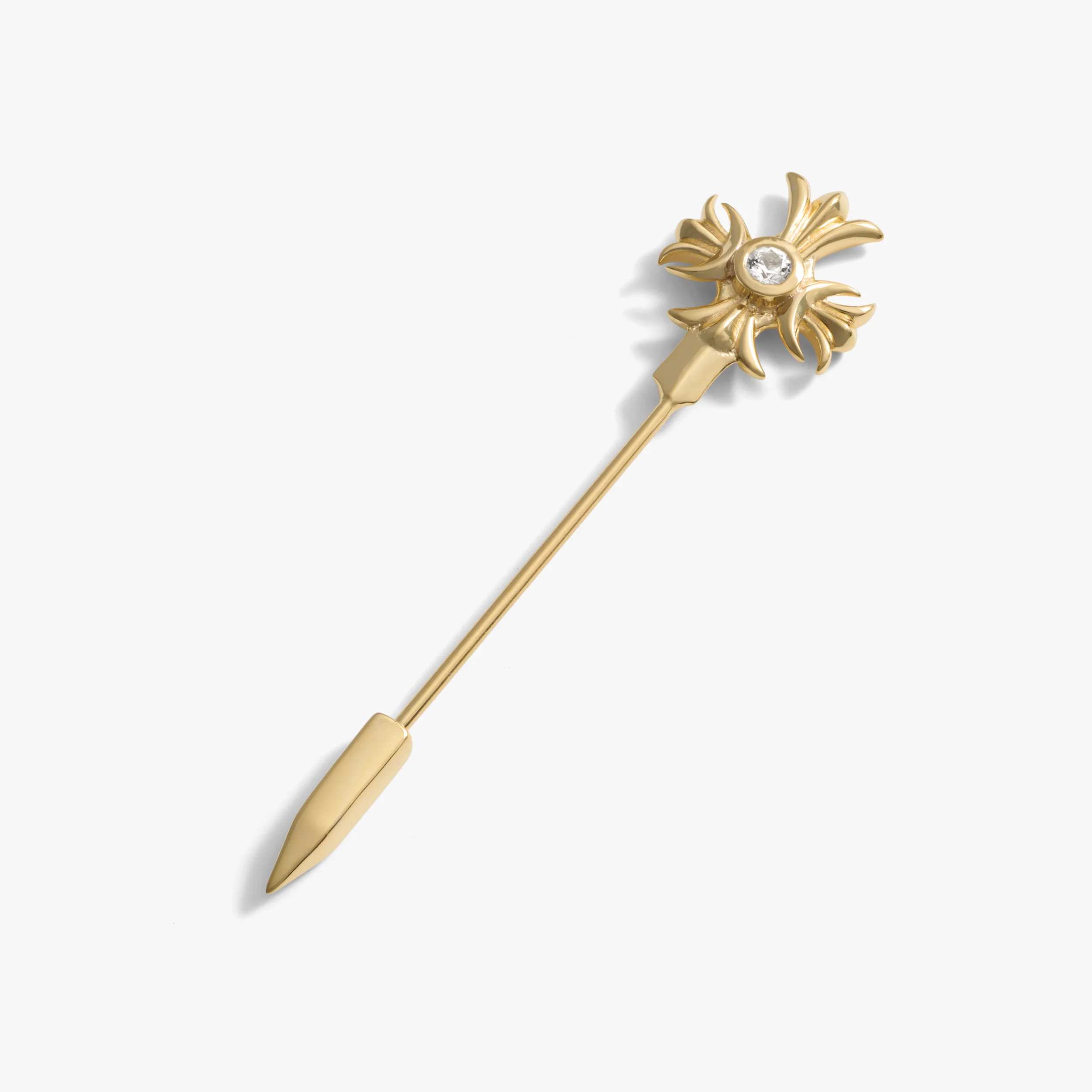 Sapphire Triple Moon Dagger Brooch - Image 4
