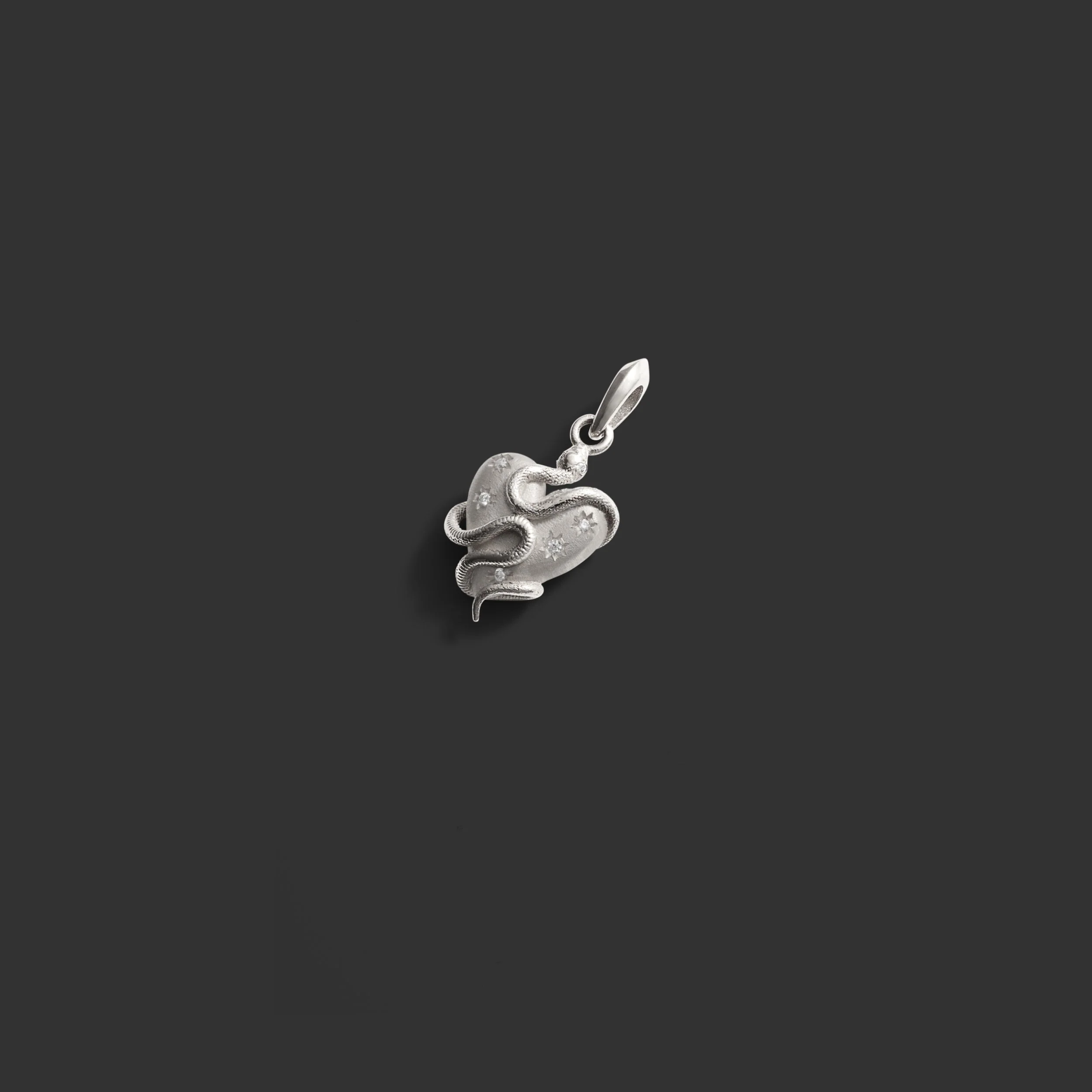Diamond Serpent Heart Pendant - Image 3