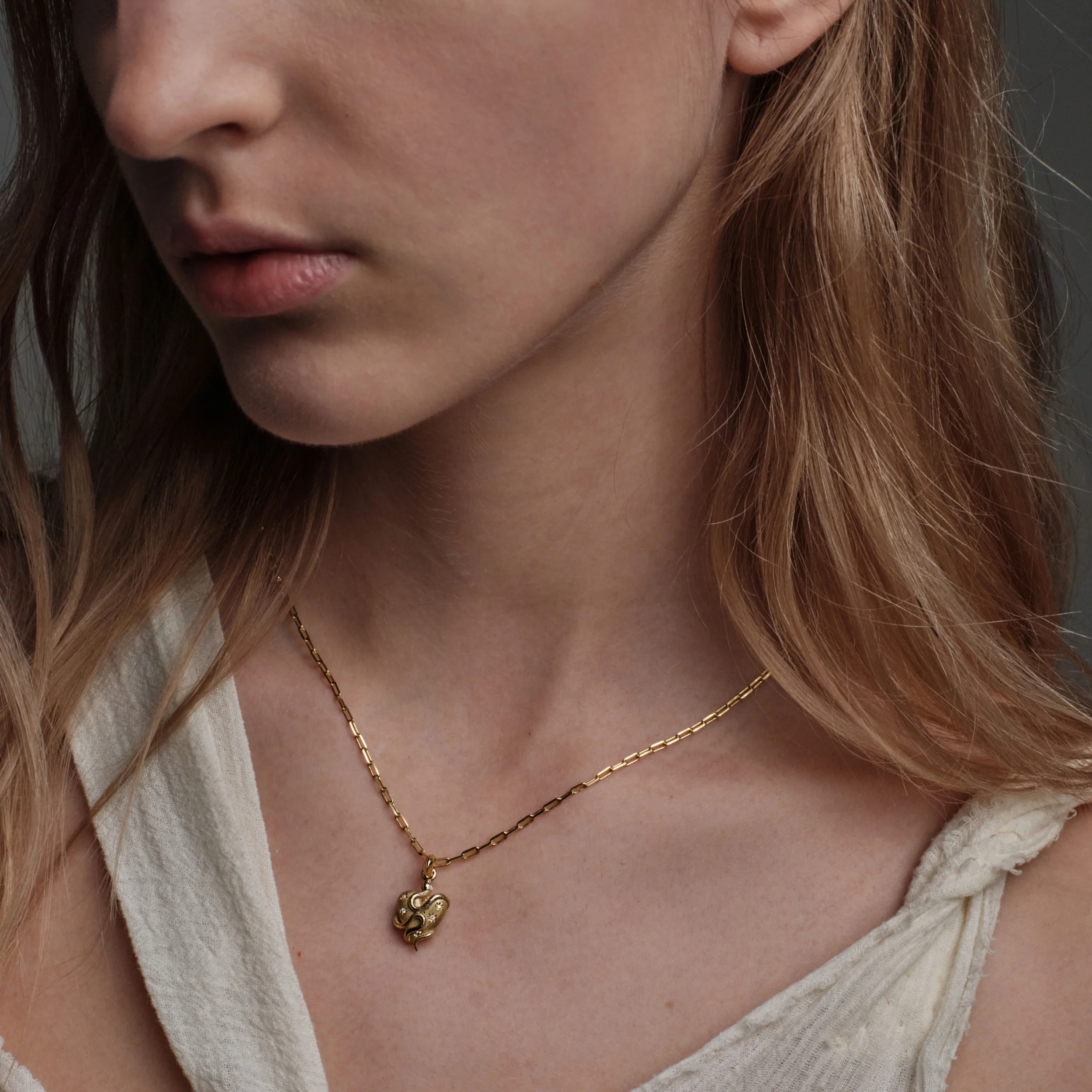 Diamond Serpent Heart Pendant - Image 5