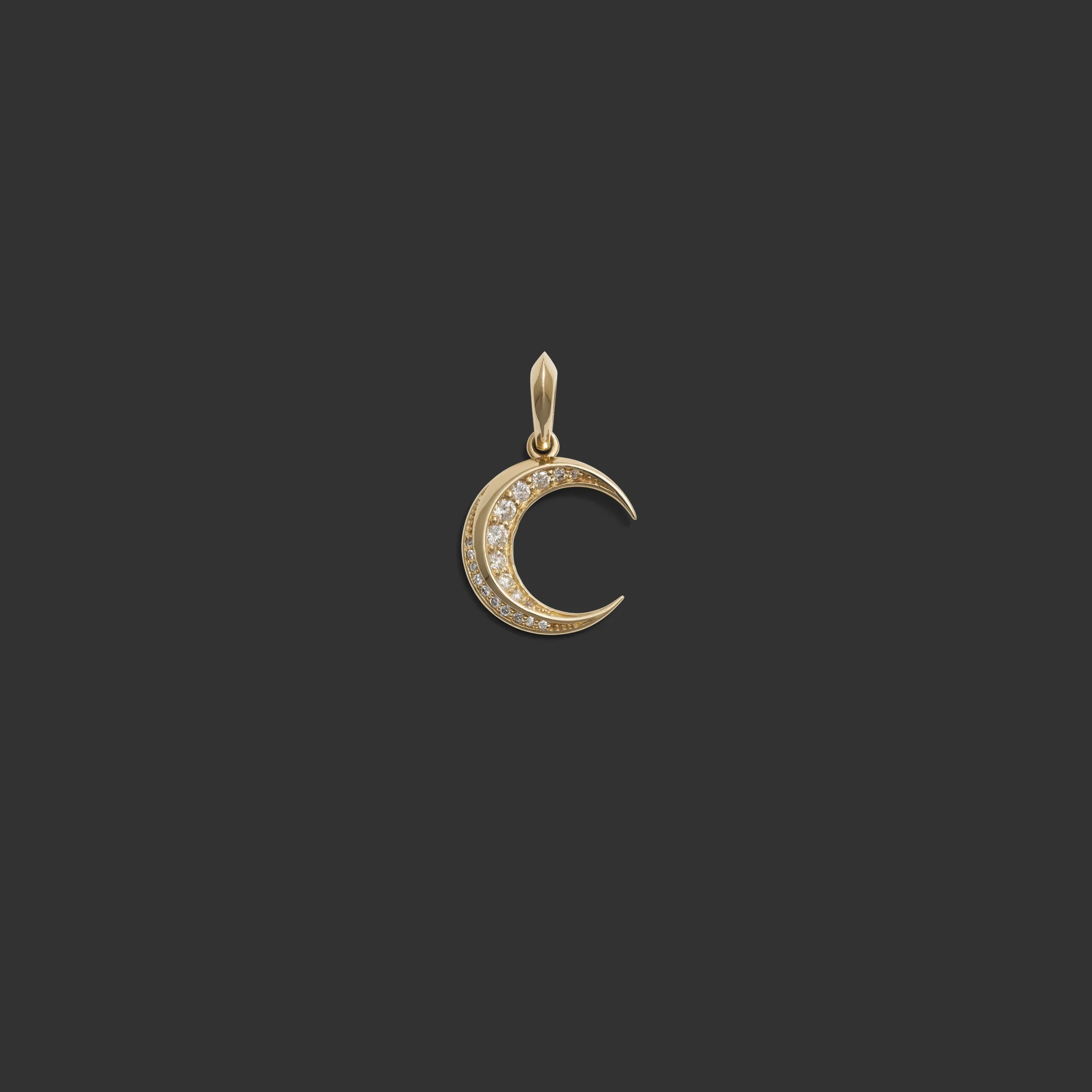 Diamond Twisted Moon Amulet
