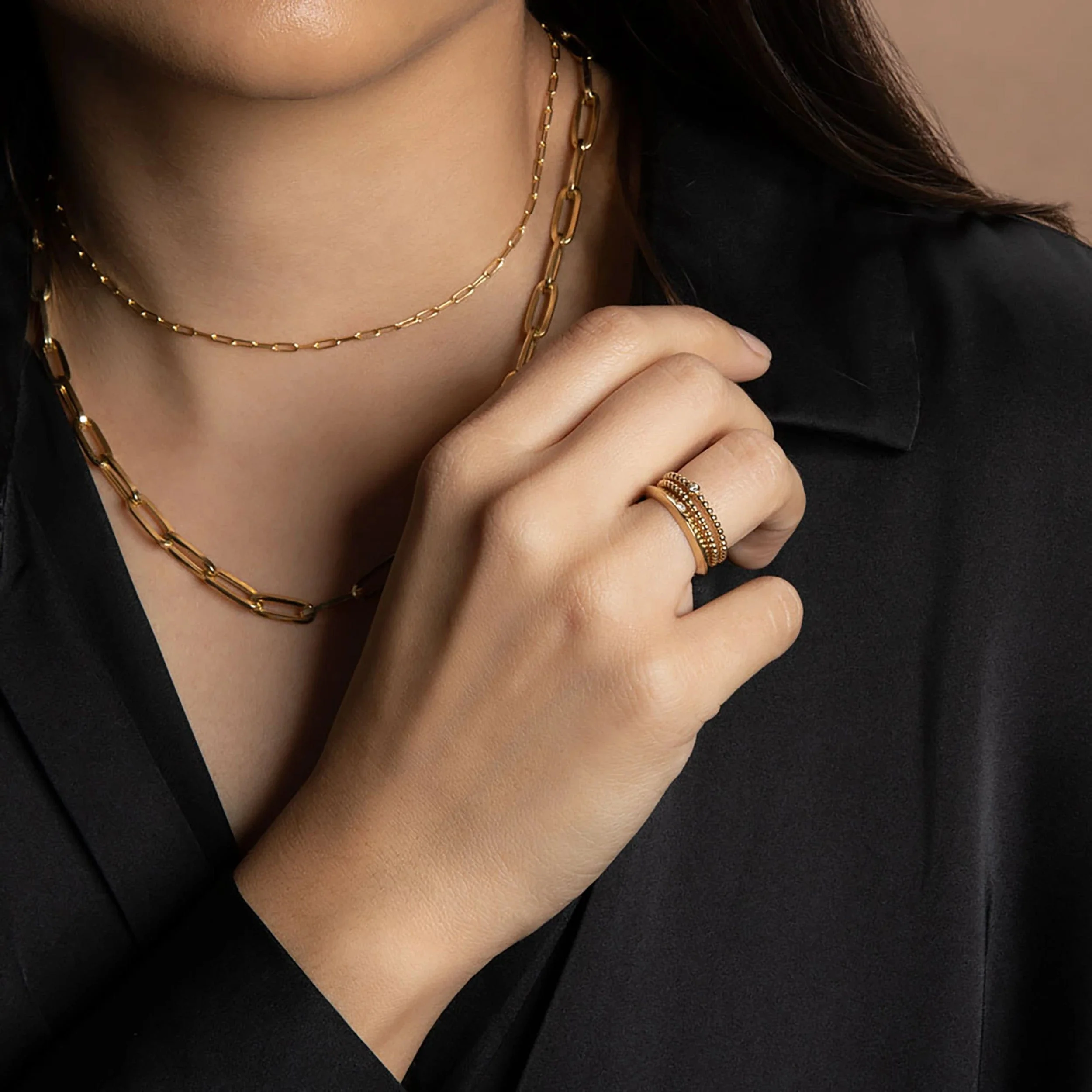 Diamond Wide Flat Ring - Image 2