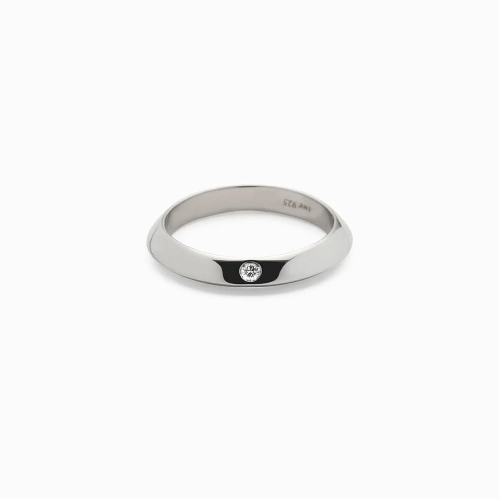 Diamond Wide Flat Ring - Image 3