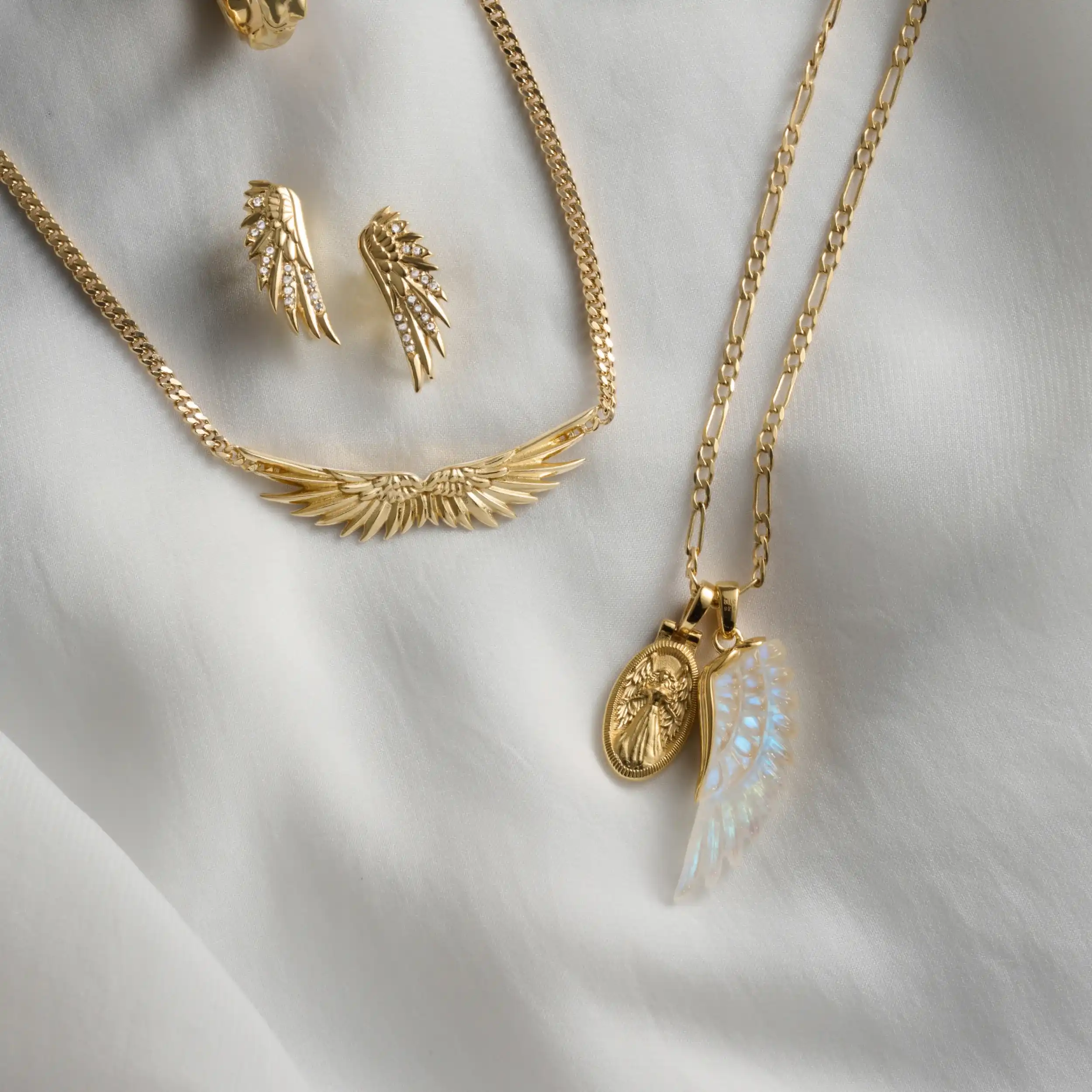Carved Gemstone Wing Amulet - Image 3