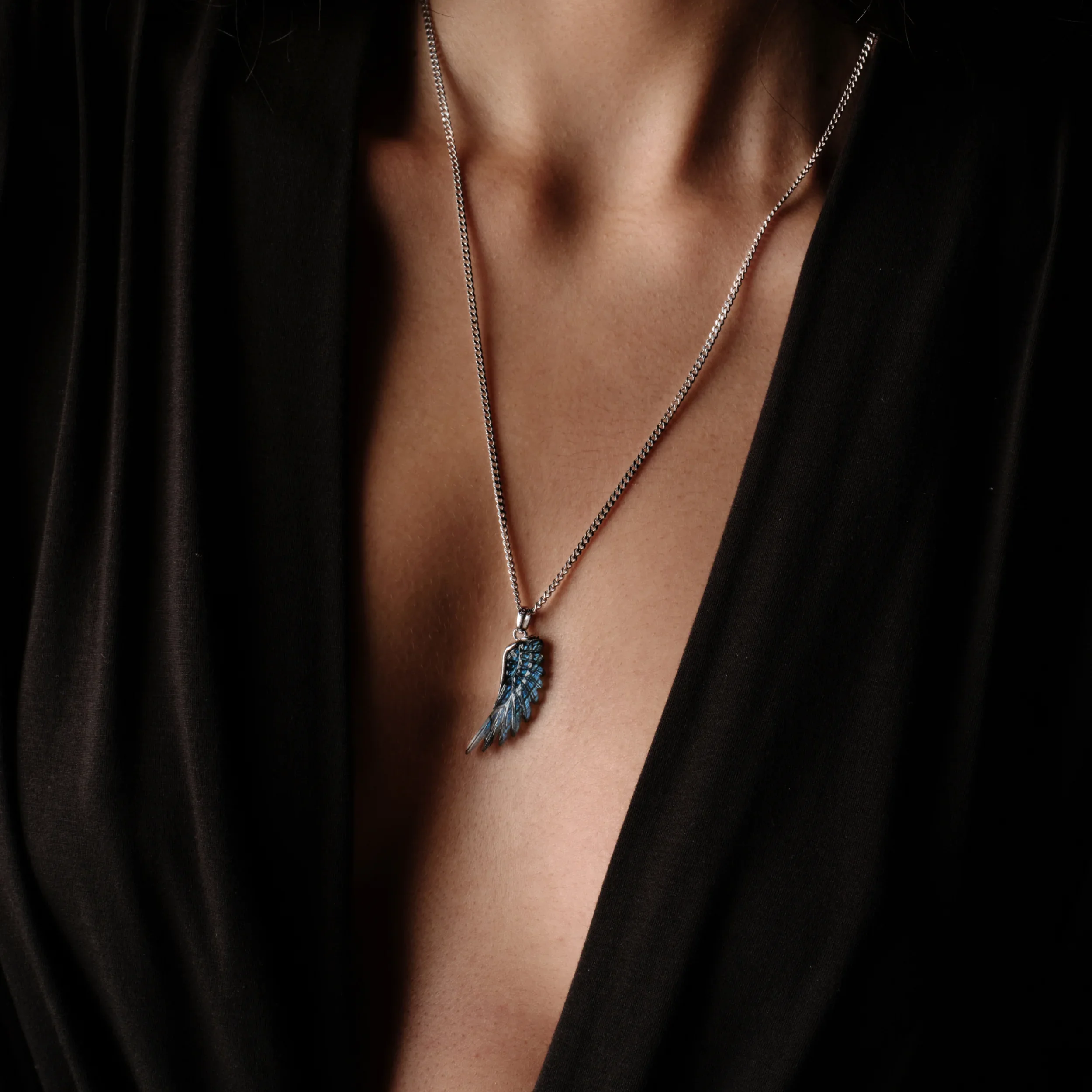 Carved Gemstone Wing Amulet - Image 2