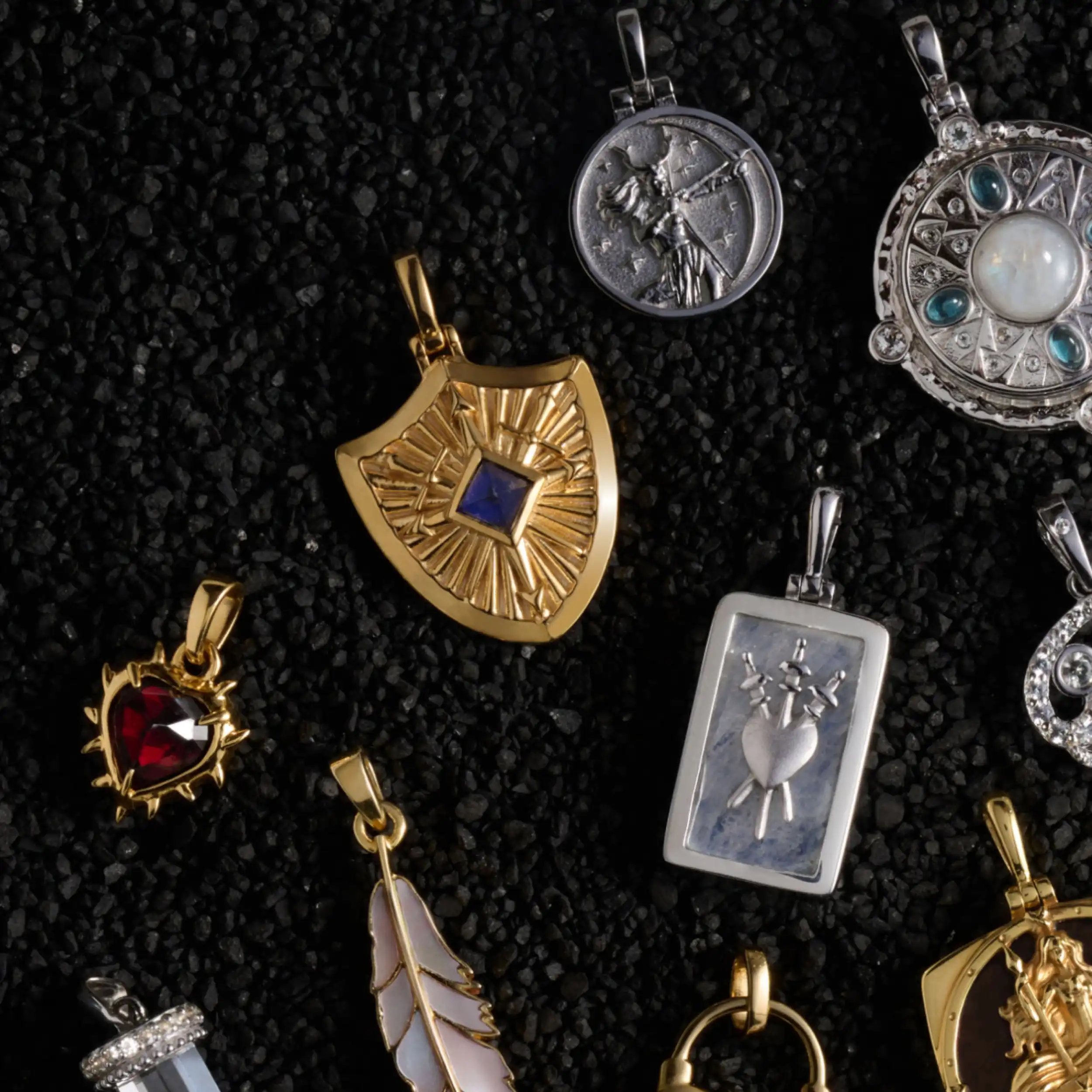Gemstone Shield Pendant - Image 6