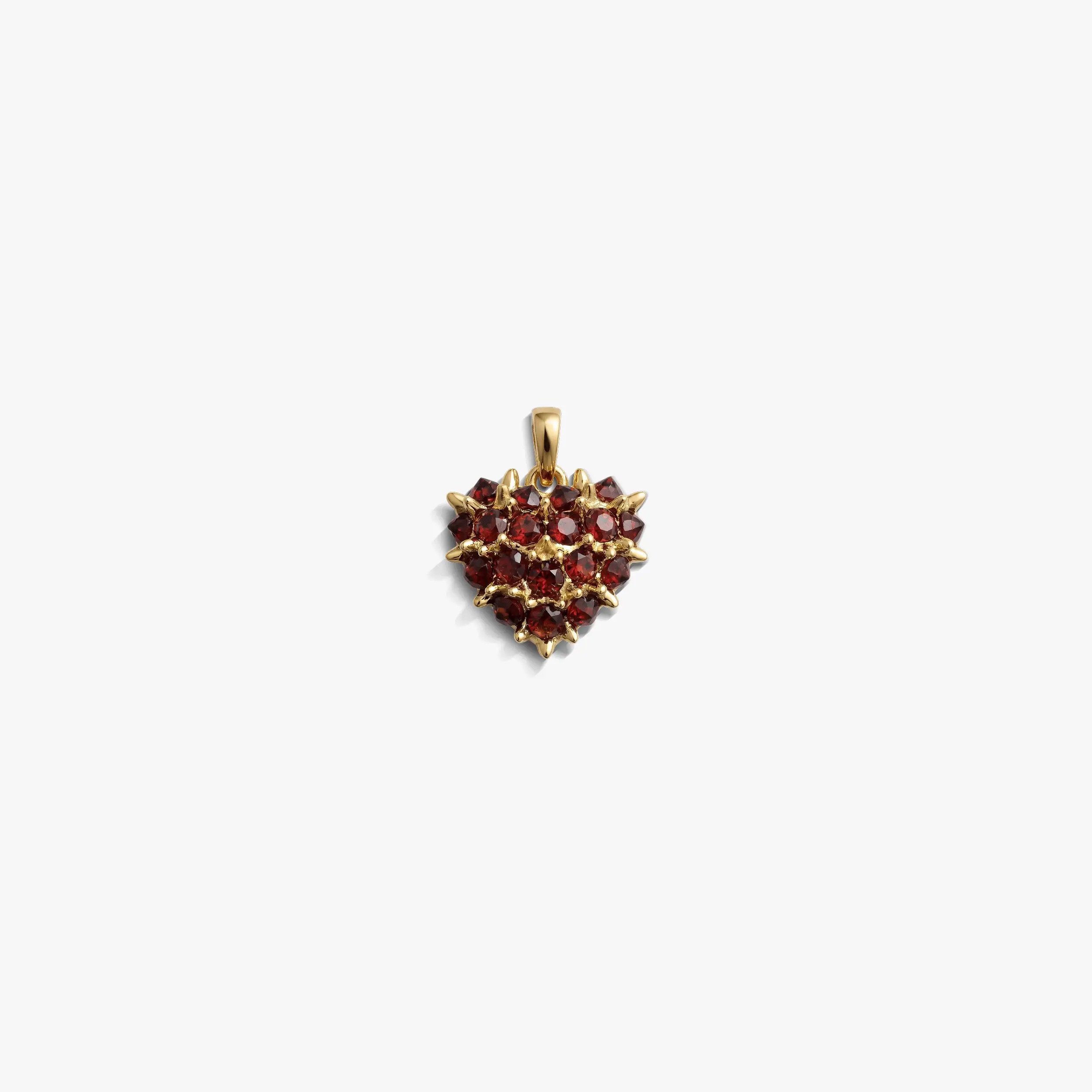 Gemstone Spiked Heart Locket