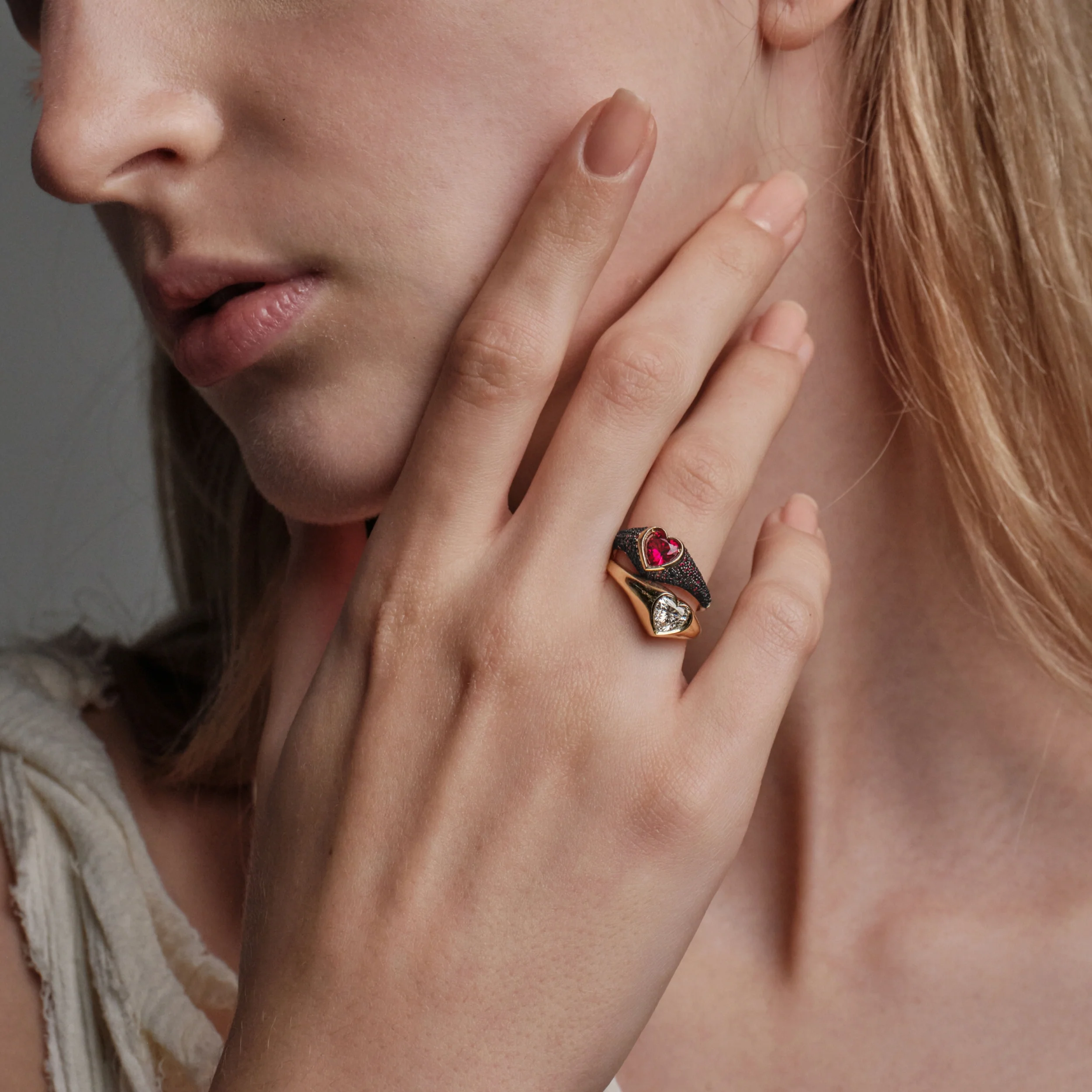 Heart Gemstone Ring - Image 3