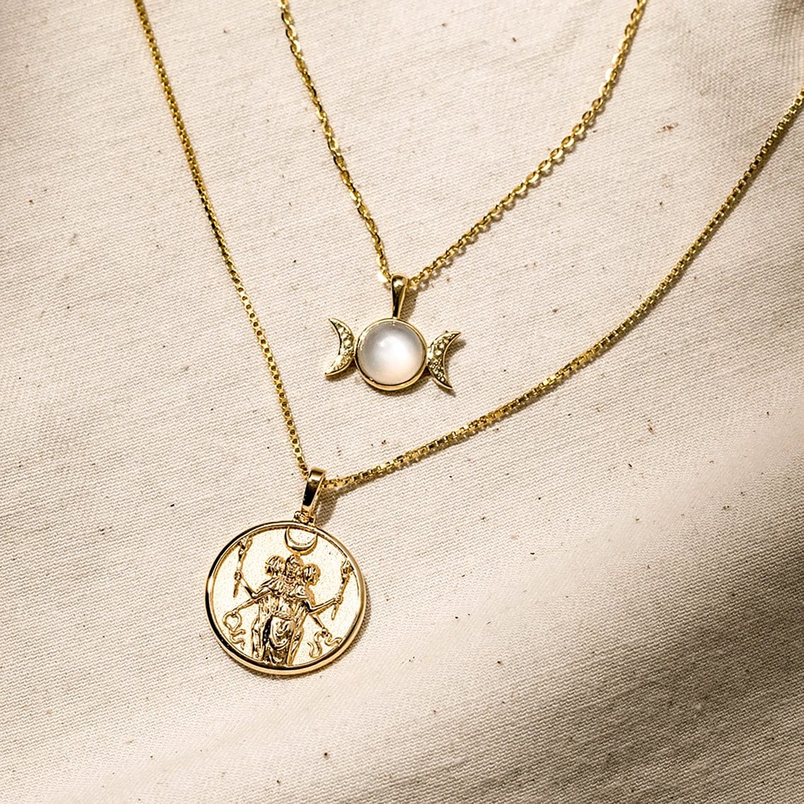 Hecate + Triple Moon Necklace Set - Image 4