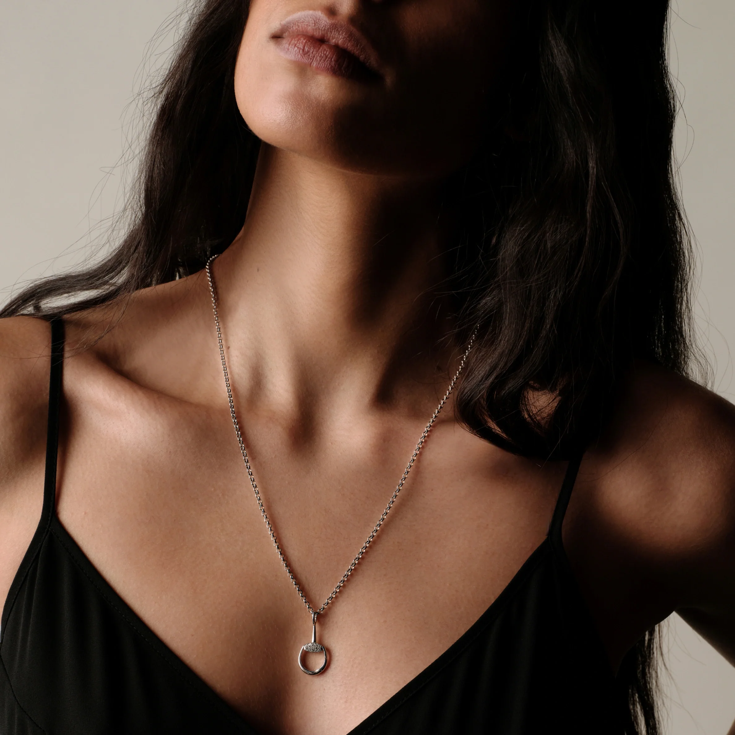 Horsebit Charm Link Necklace - Image 2