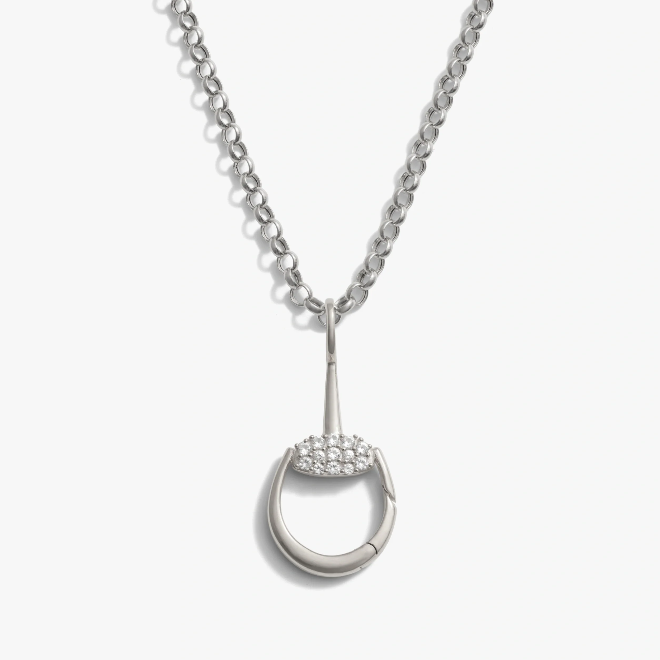 Horsebit Charm Link Necklace - Image 3
