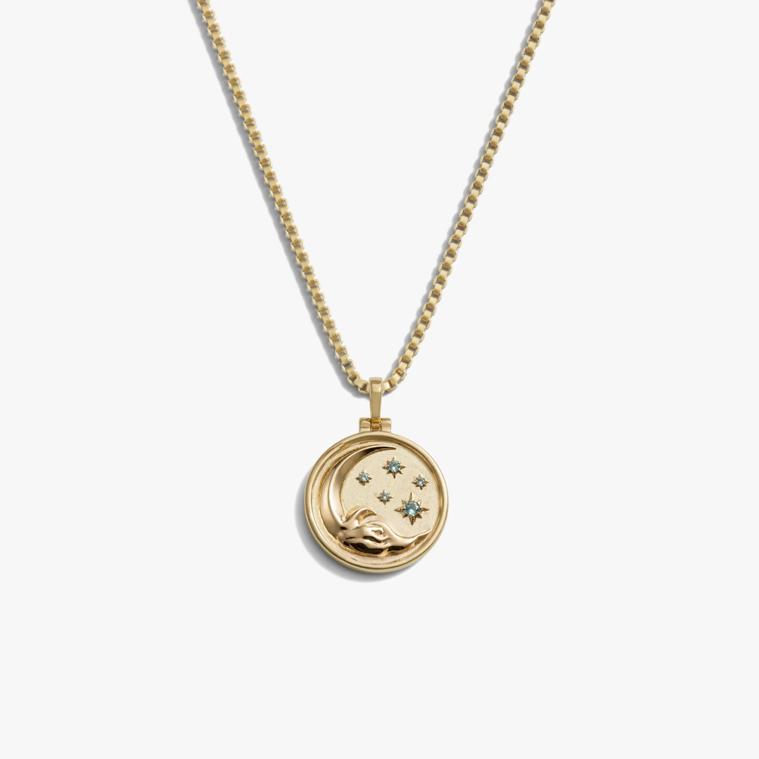 Jhené's Aquamarine Moon Wave Necklace