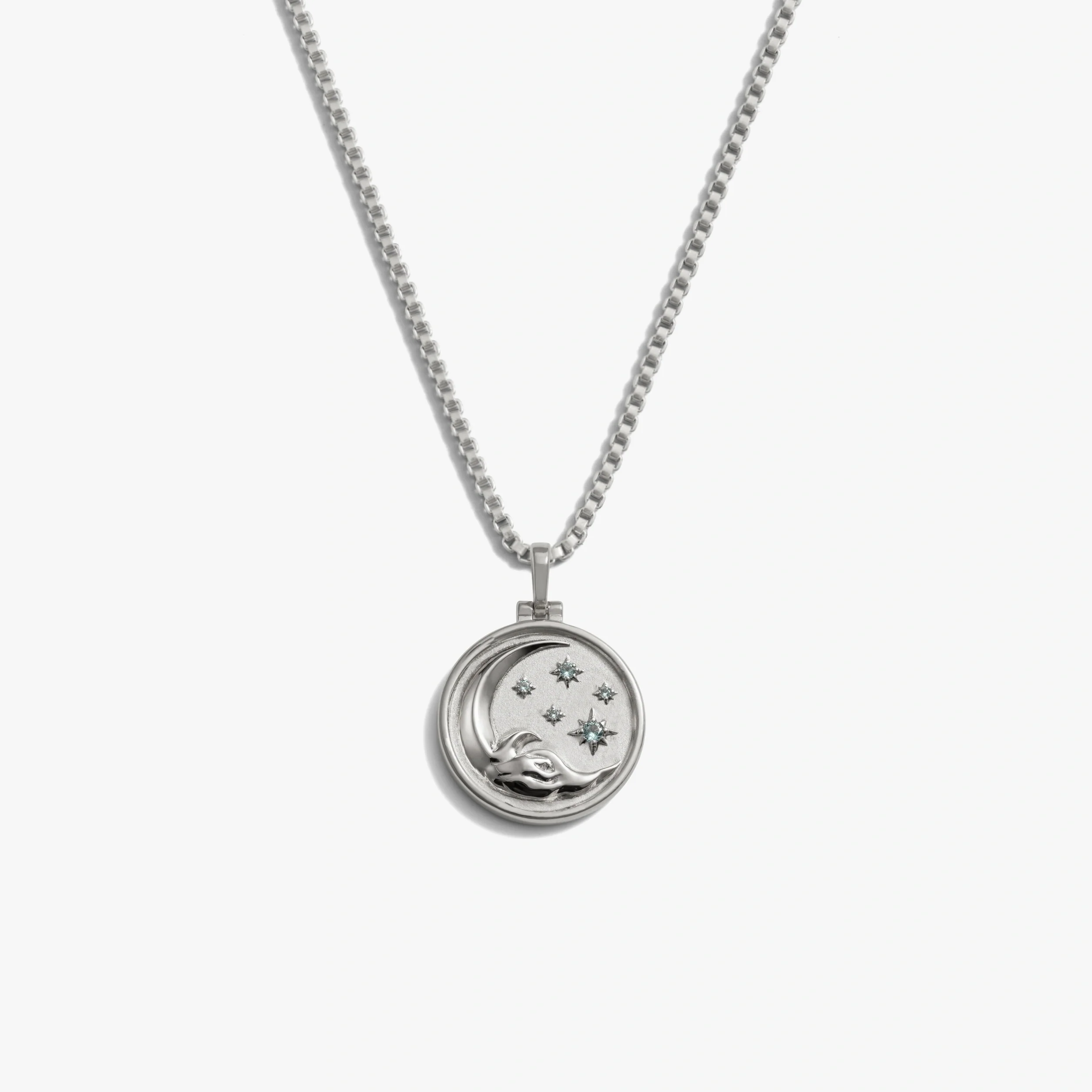 Jhené's Aquamarine Moon Wave Necklace - Image 3