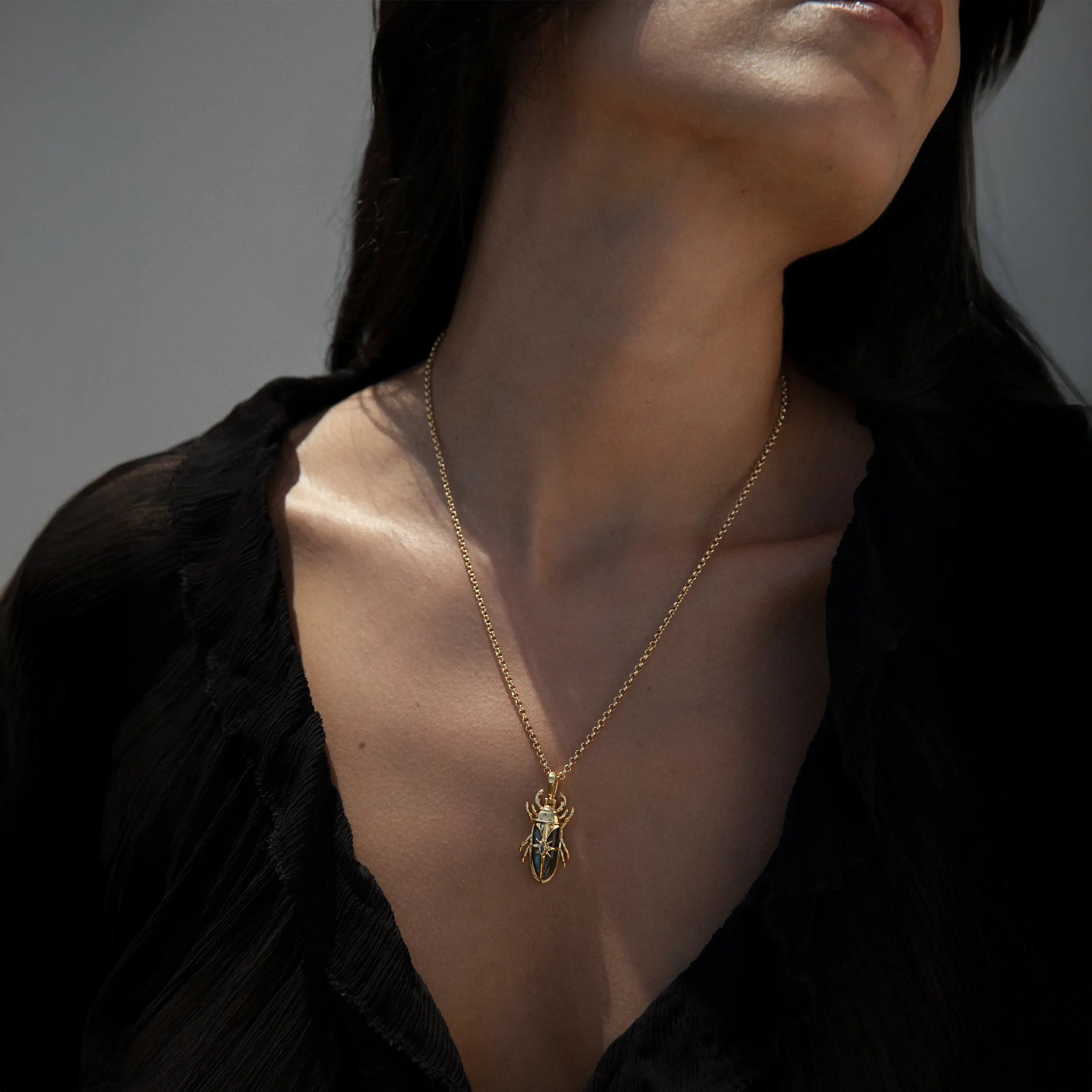 Labradorite Beetle Necklace - Image 2