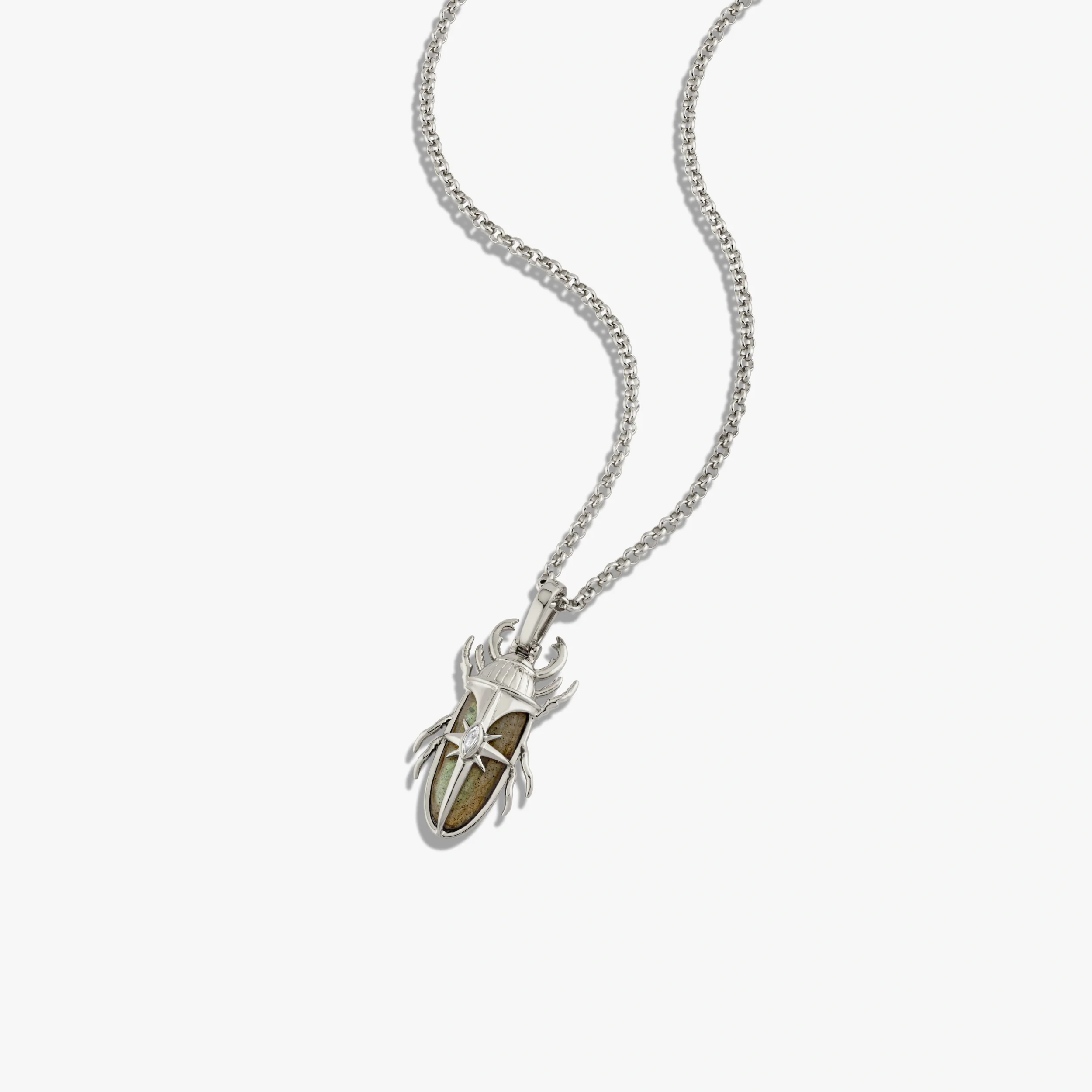 Labradorite Beetle Necklace - Image 4