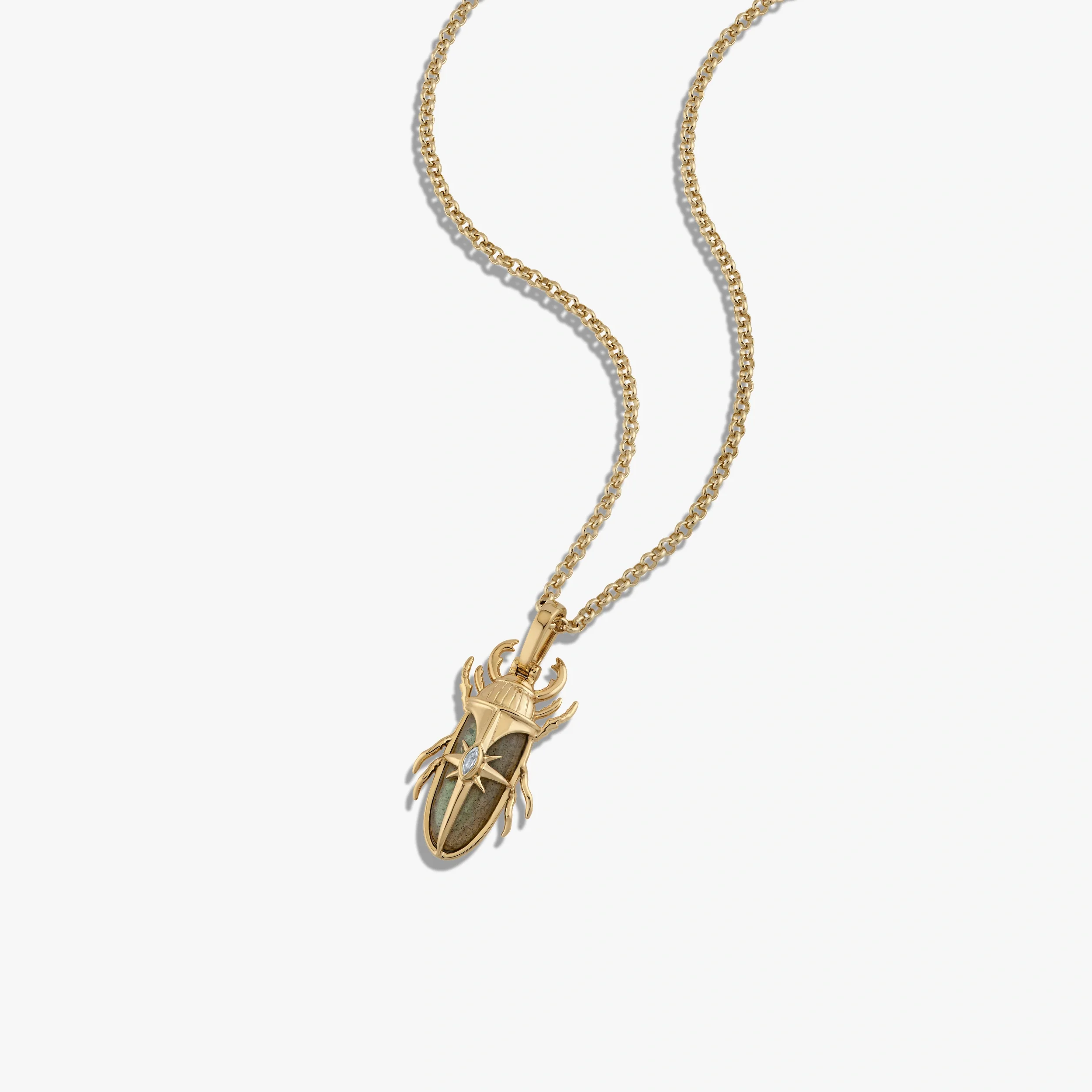 Labradorite Beetle Necklace - Image 5