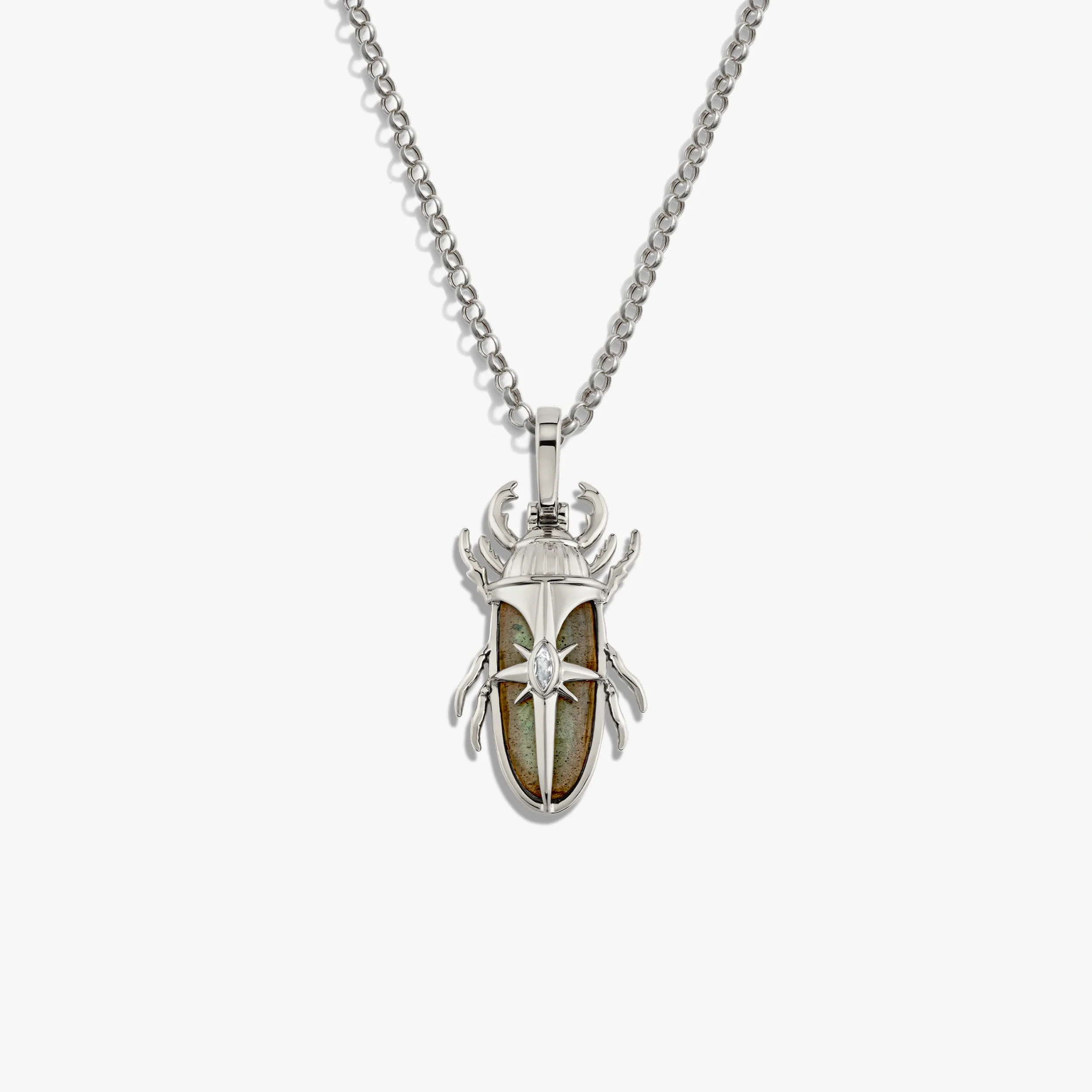Labradorite Beetle Necklace - Image 6