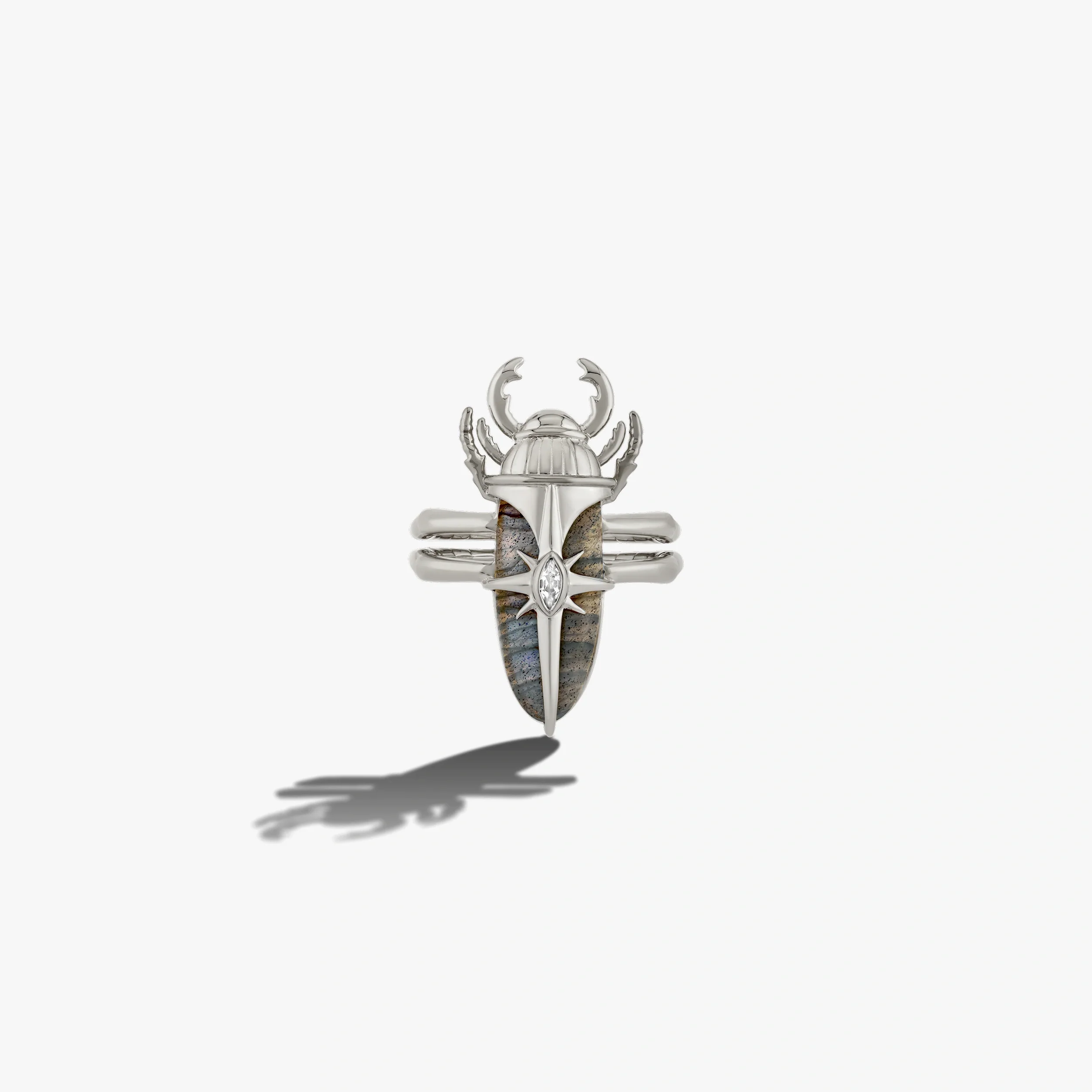 Labradorite Beetle Ring - Image 6
