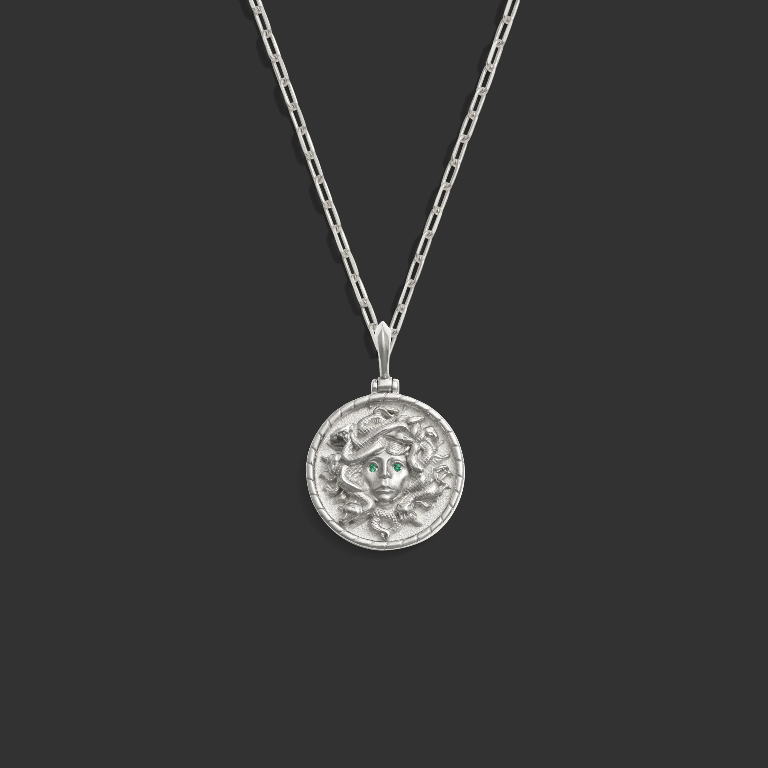 Emerald Eye Medusa Necklace - Image 6