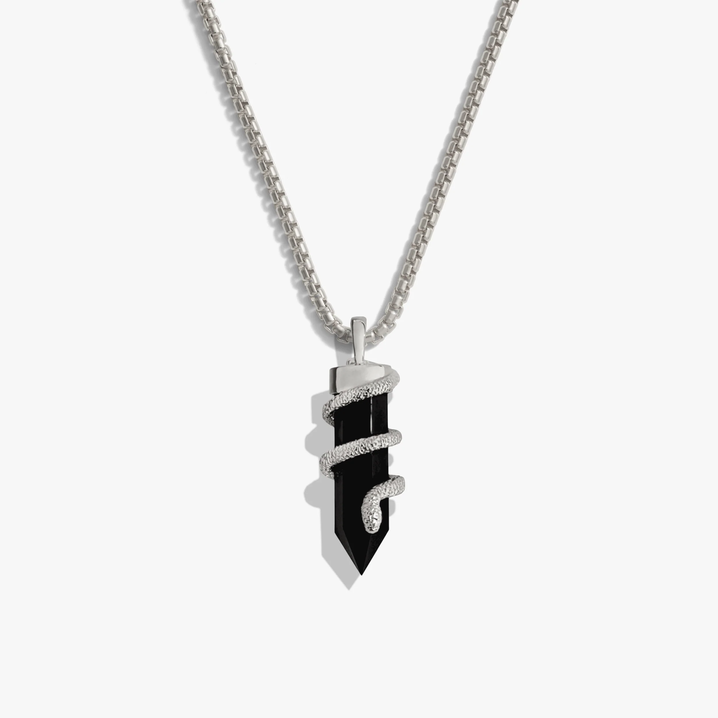 Men's Black Onyx Crystal Snake Necklace - Image 7