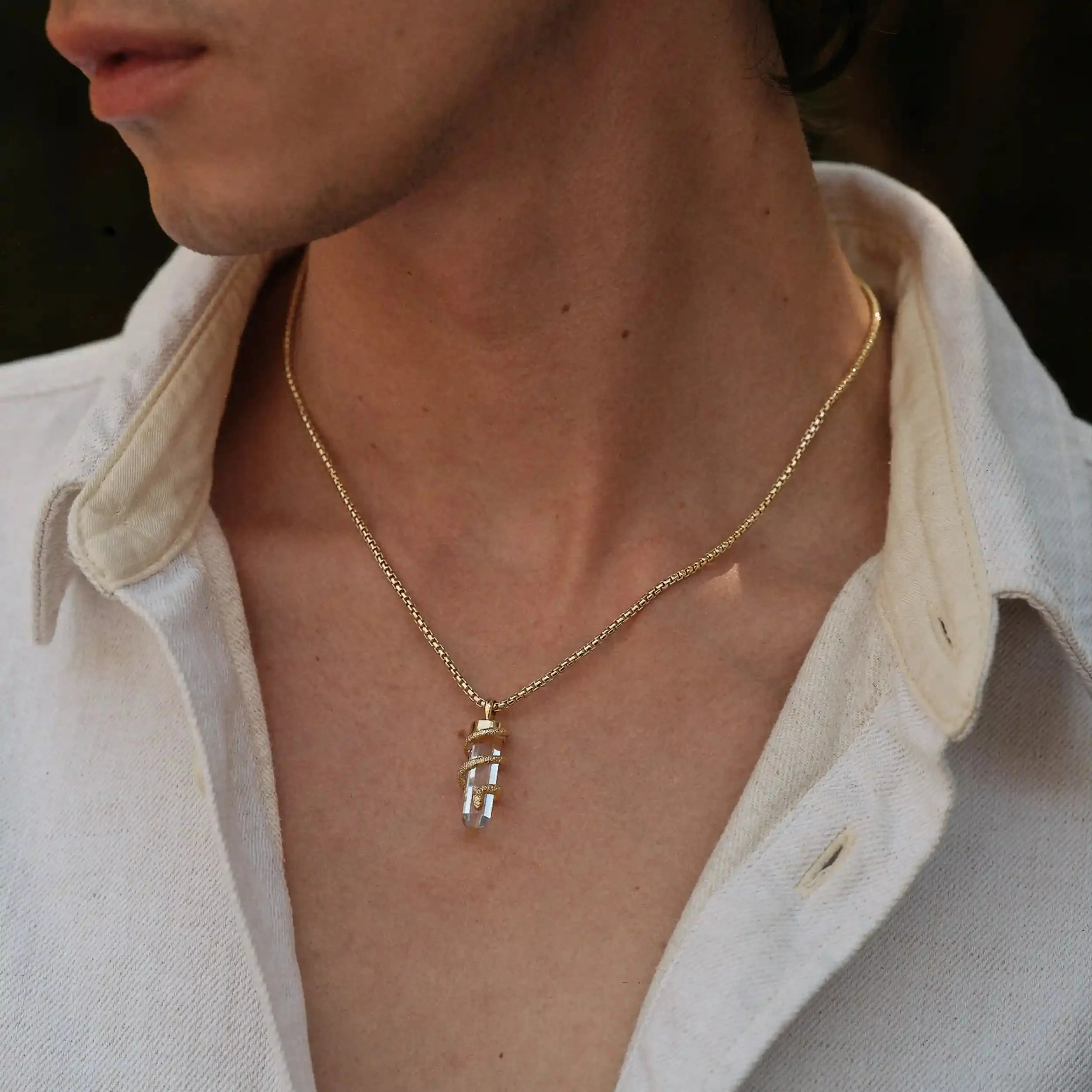 Men's Guardian's Crystal Necklace - Image 2