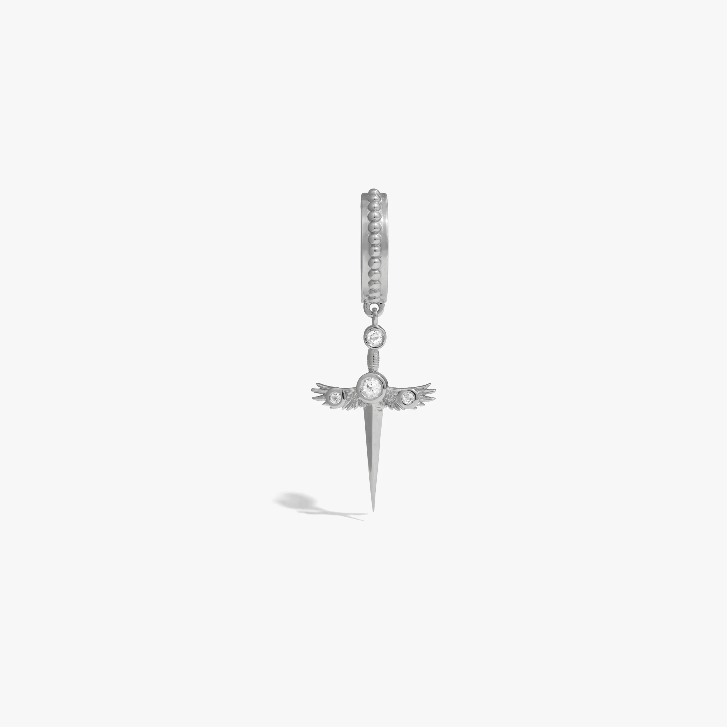 Men's Winged Sword Drop Huggies