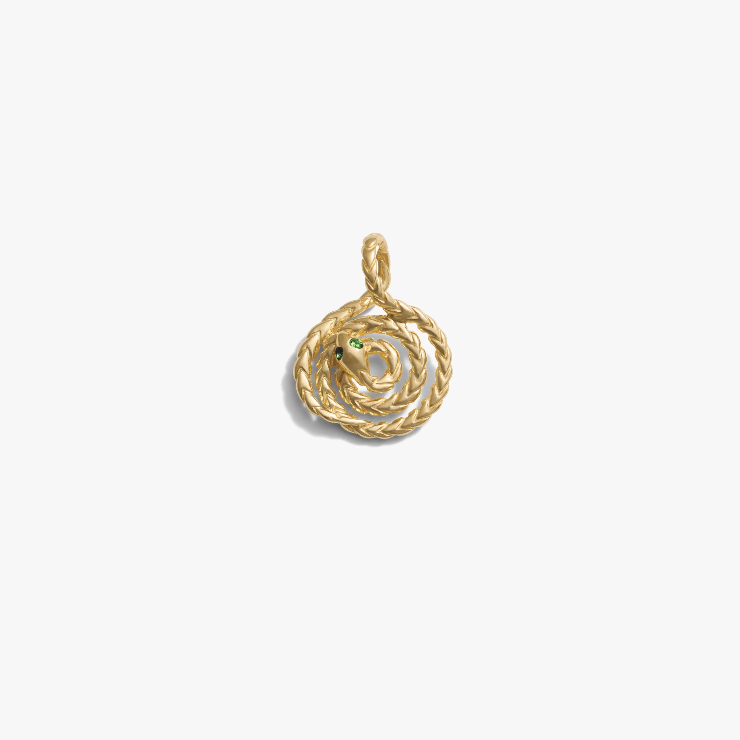 Mini Emerald Spiral Snake Coin