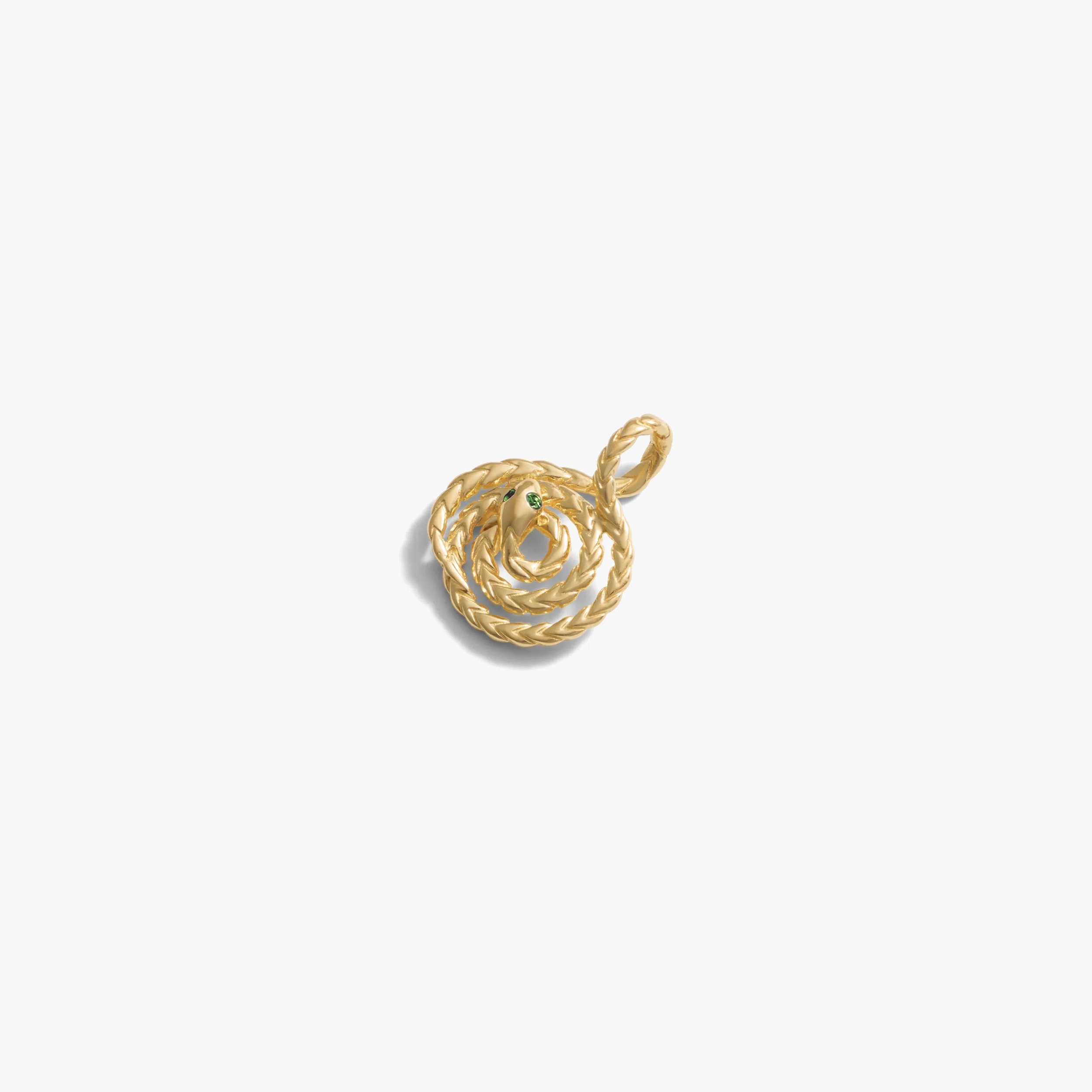 Mini Emerald Spiral Snake Coin - Image 5