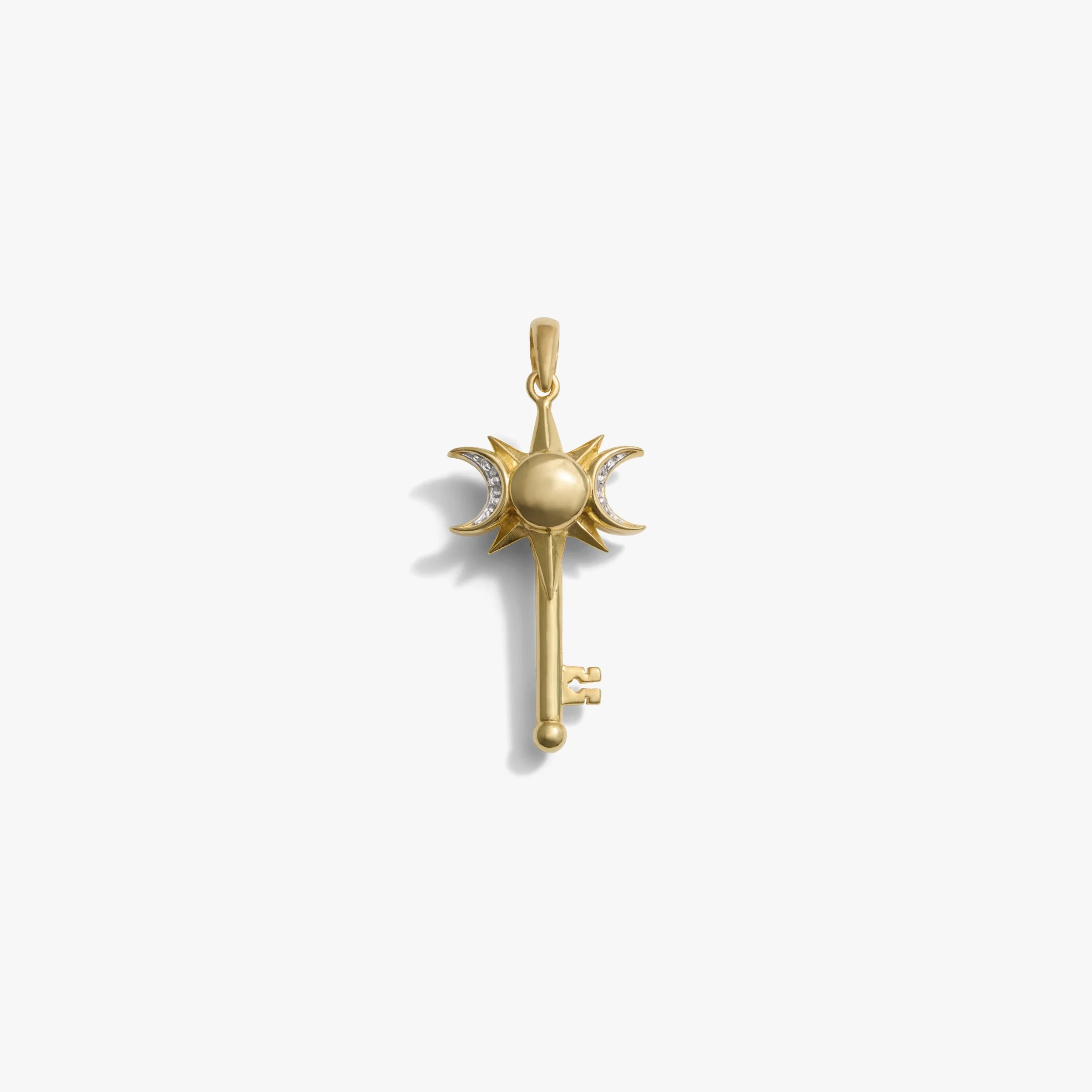 Mini Triple Moon Key Amulet