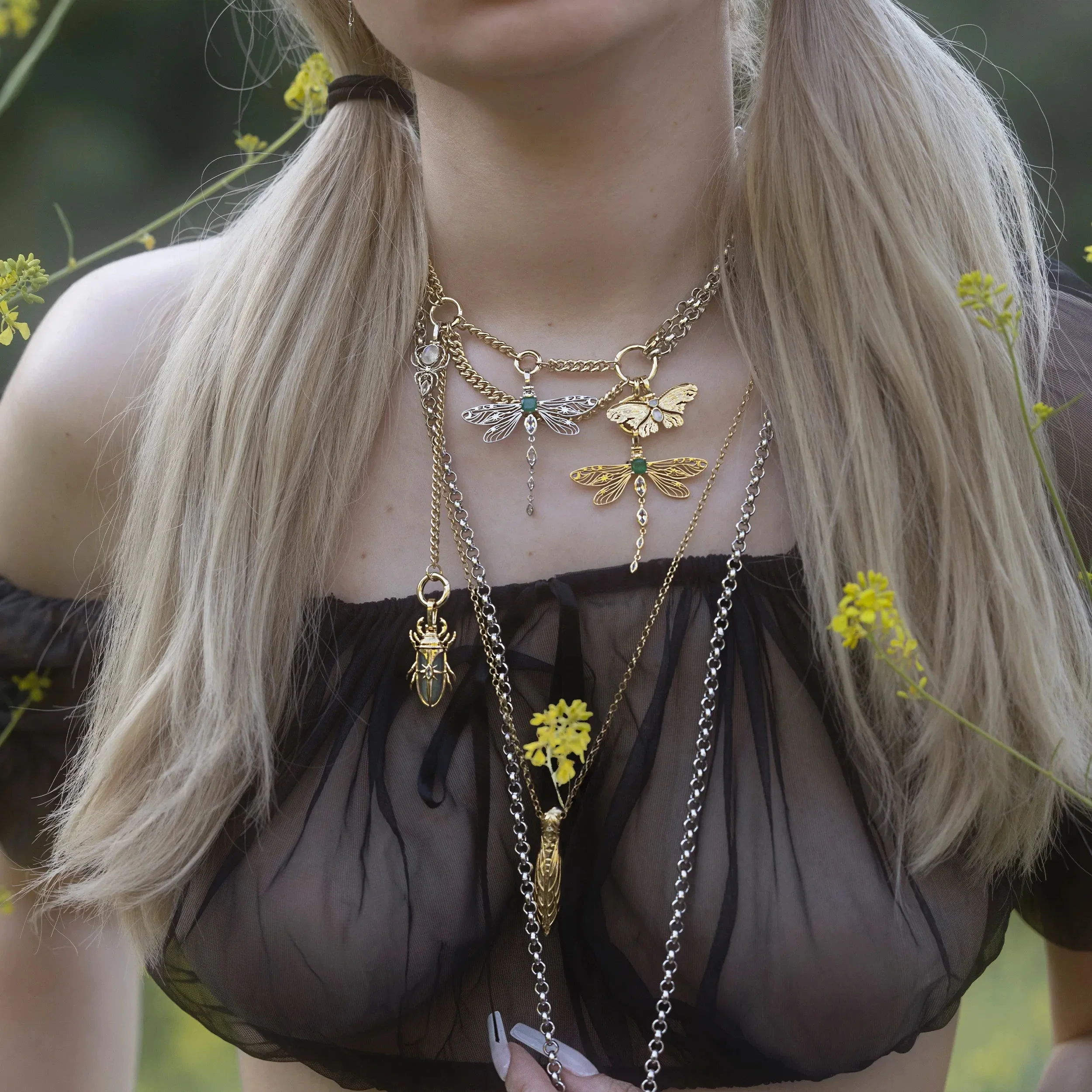Moonstone Moth Pendant - Image 4