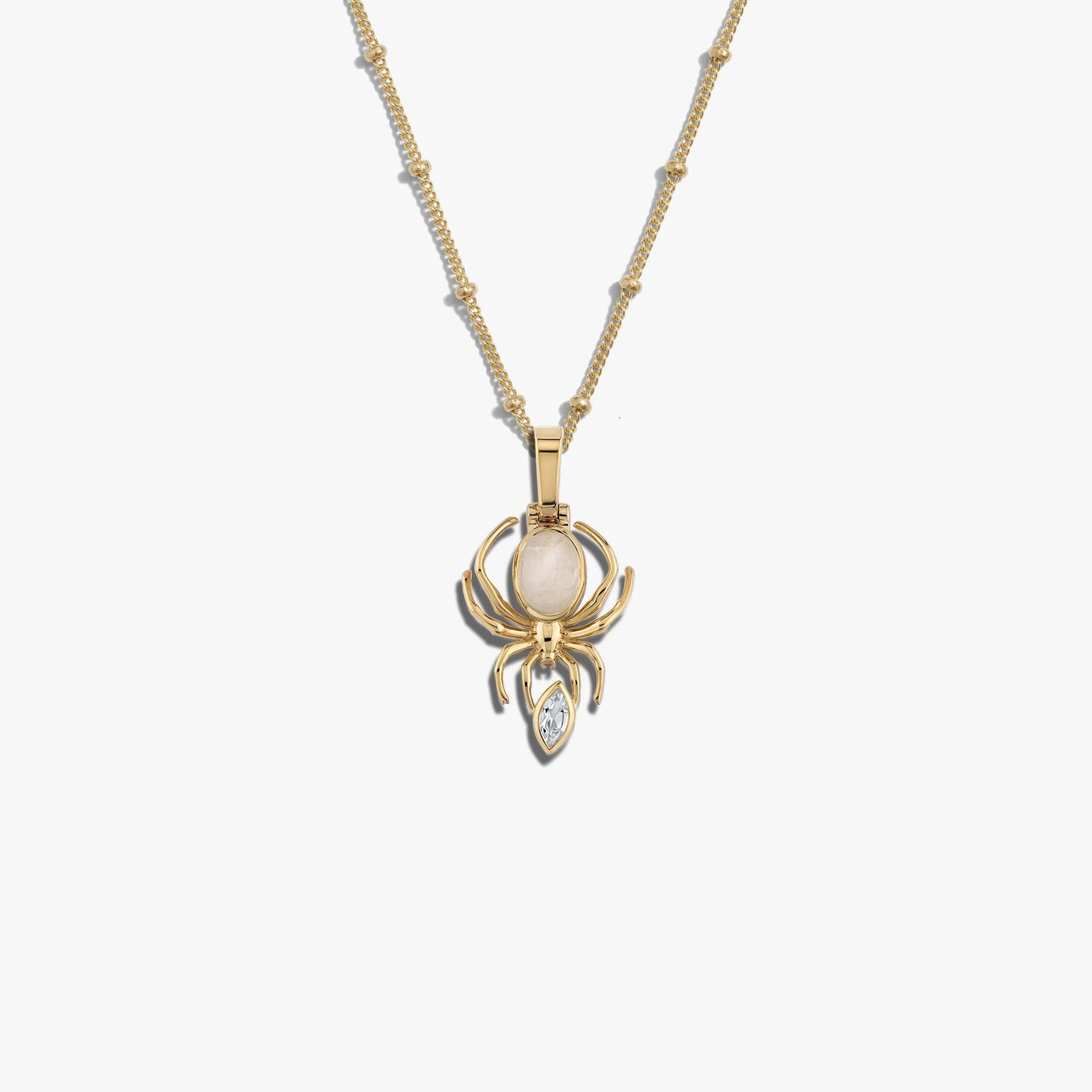 Moonstone Spider Necklace
