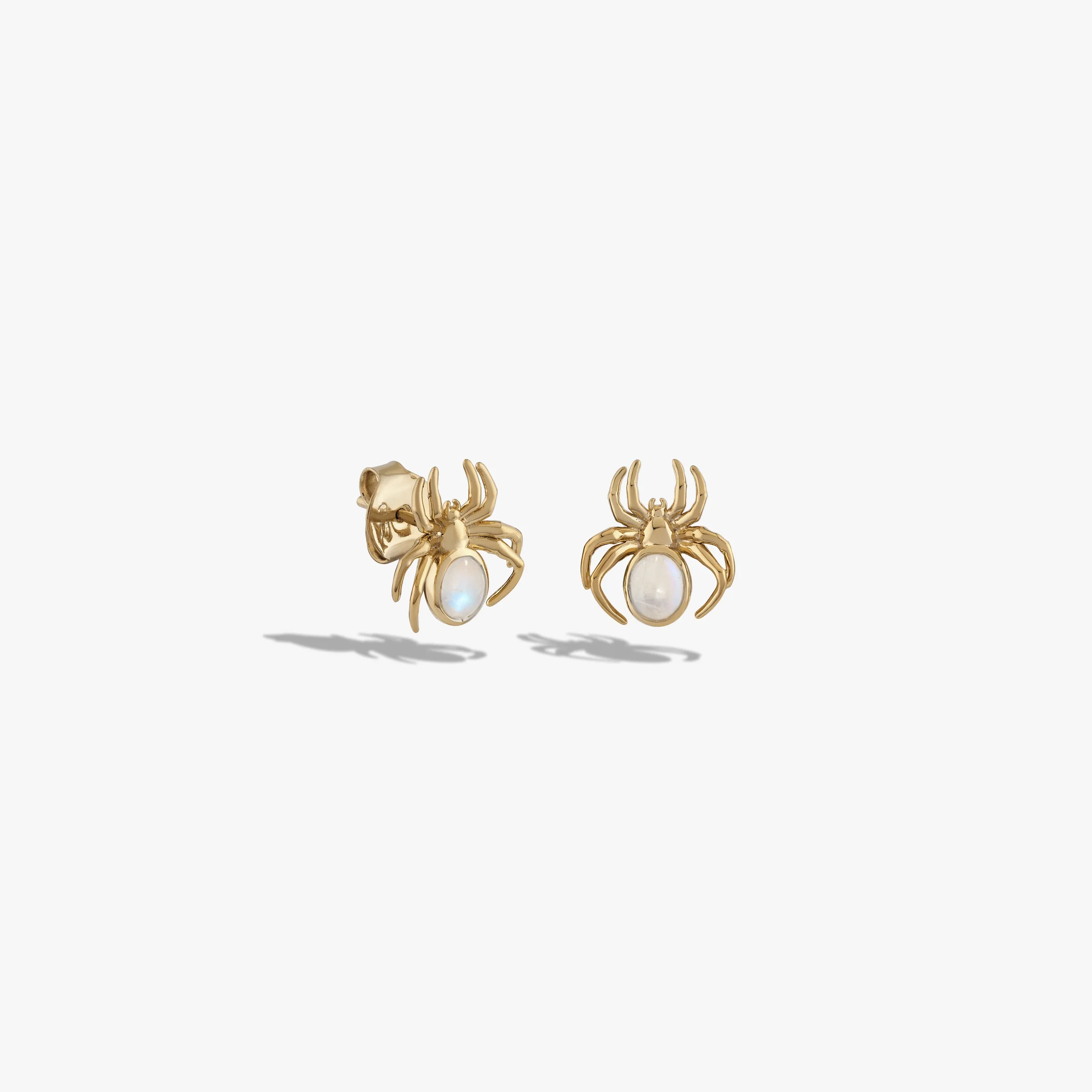 Moonstone Spider Studs