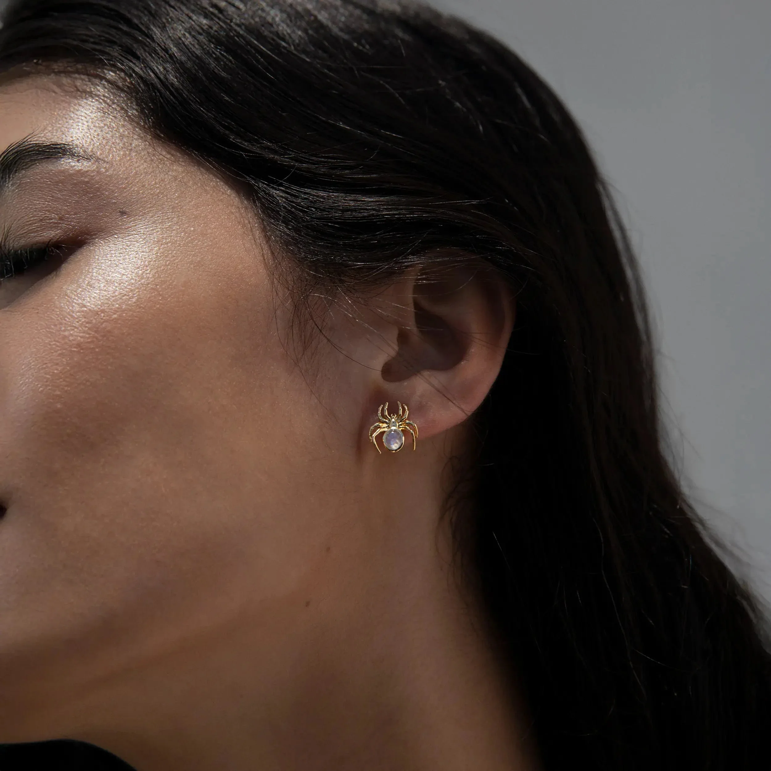 Moonstone Spider Studs - Image 2