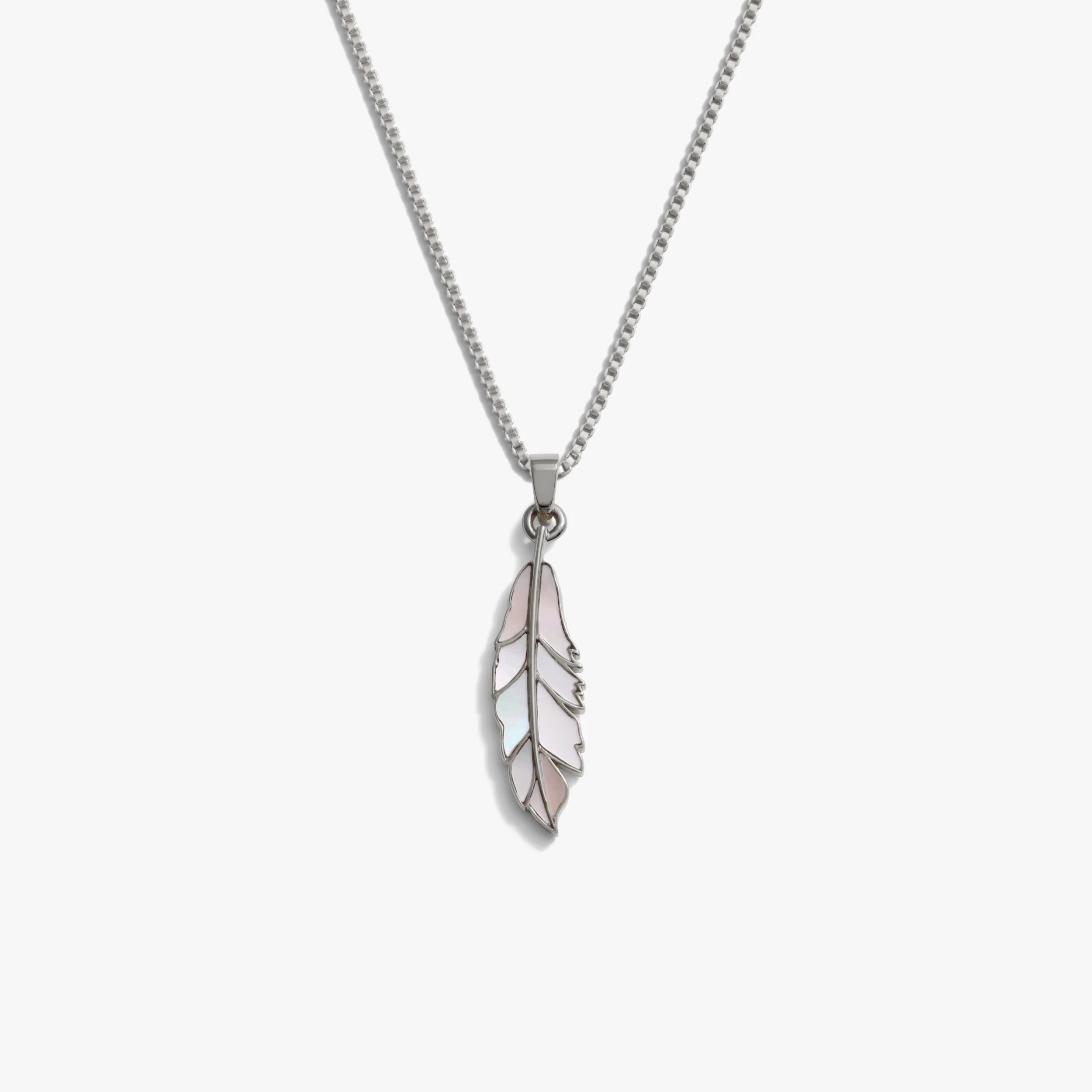 Mother of Pearl Feather Necklace - Image 6