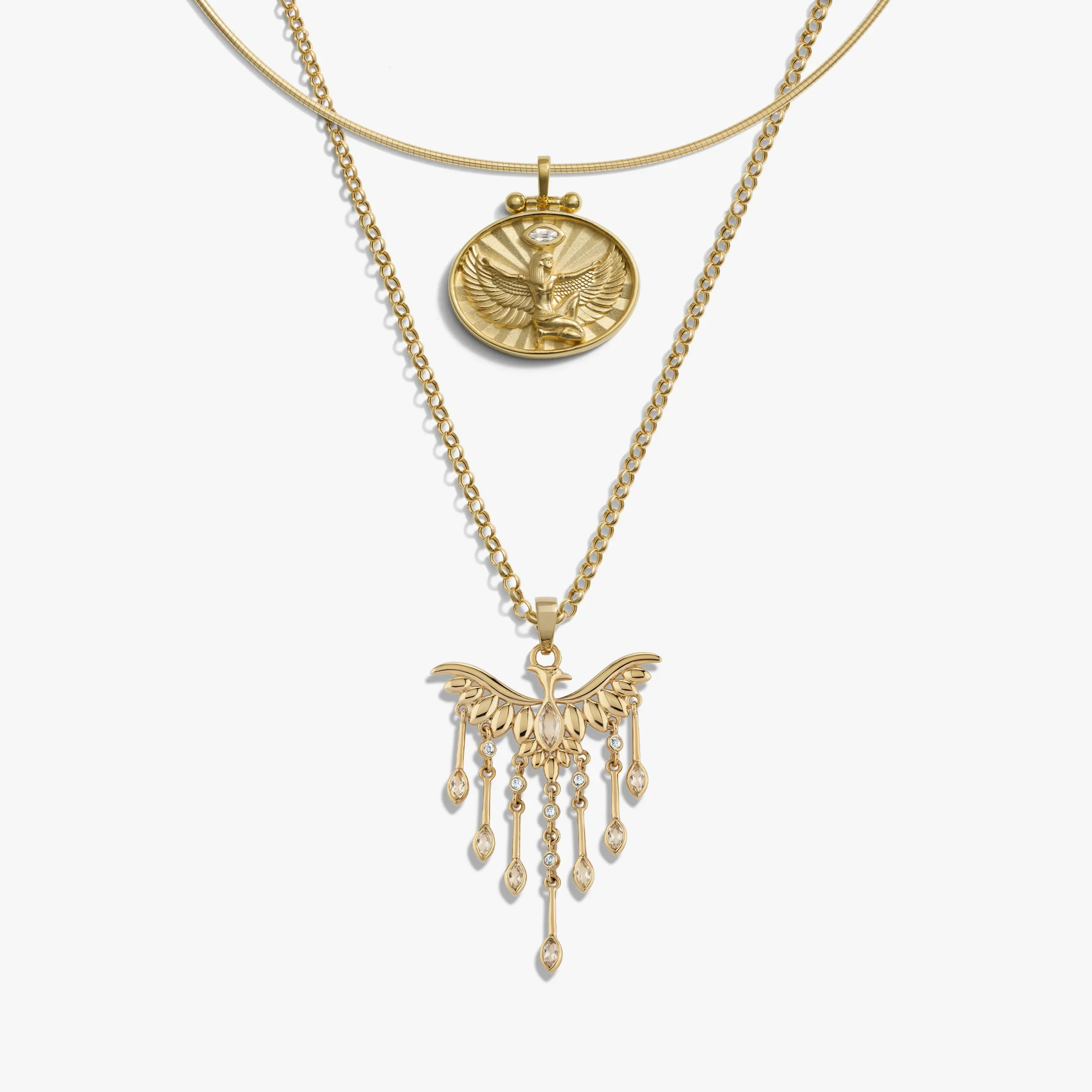 Isis Phoenix Necklace Set