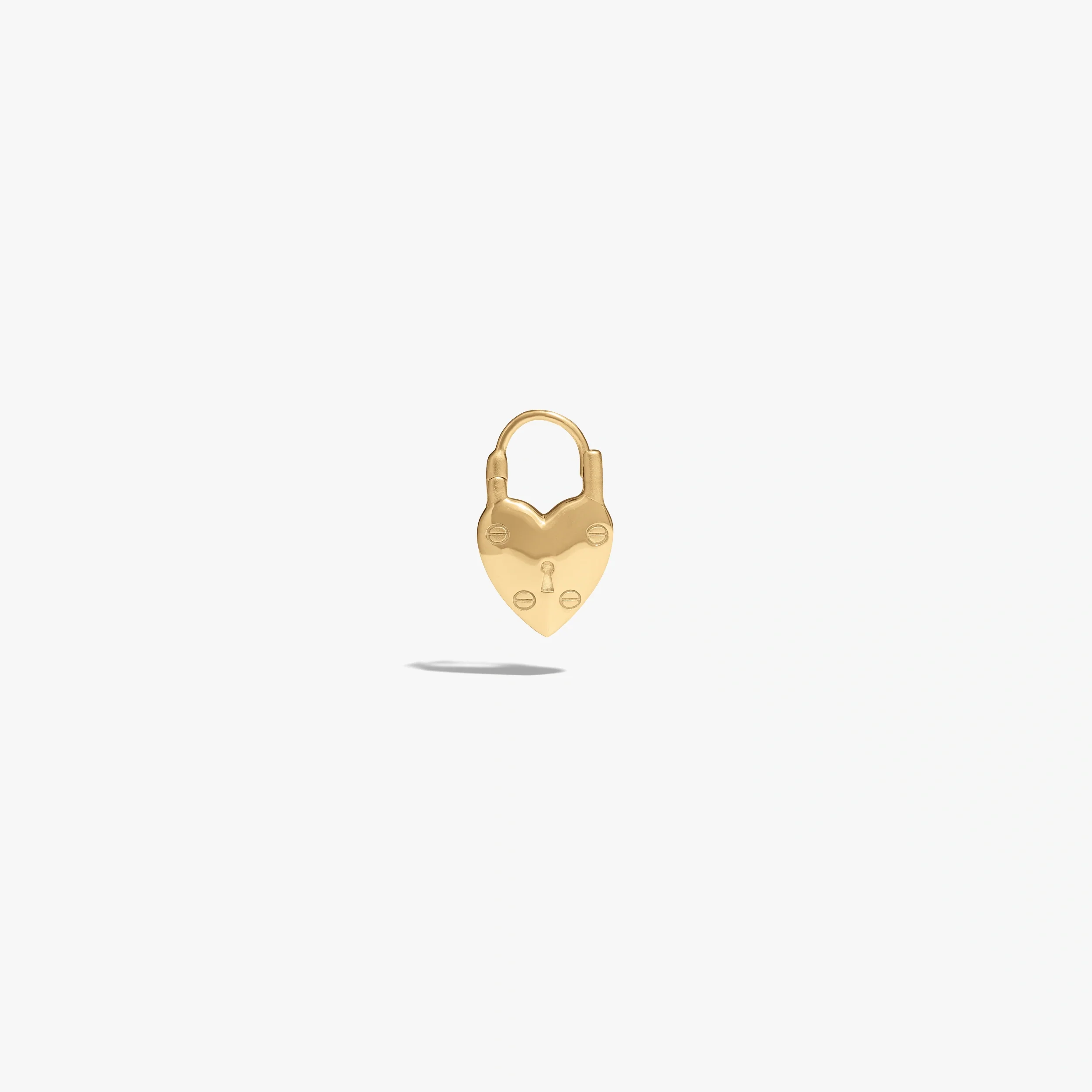 Padlock Heart Huggies - Image 6