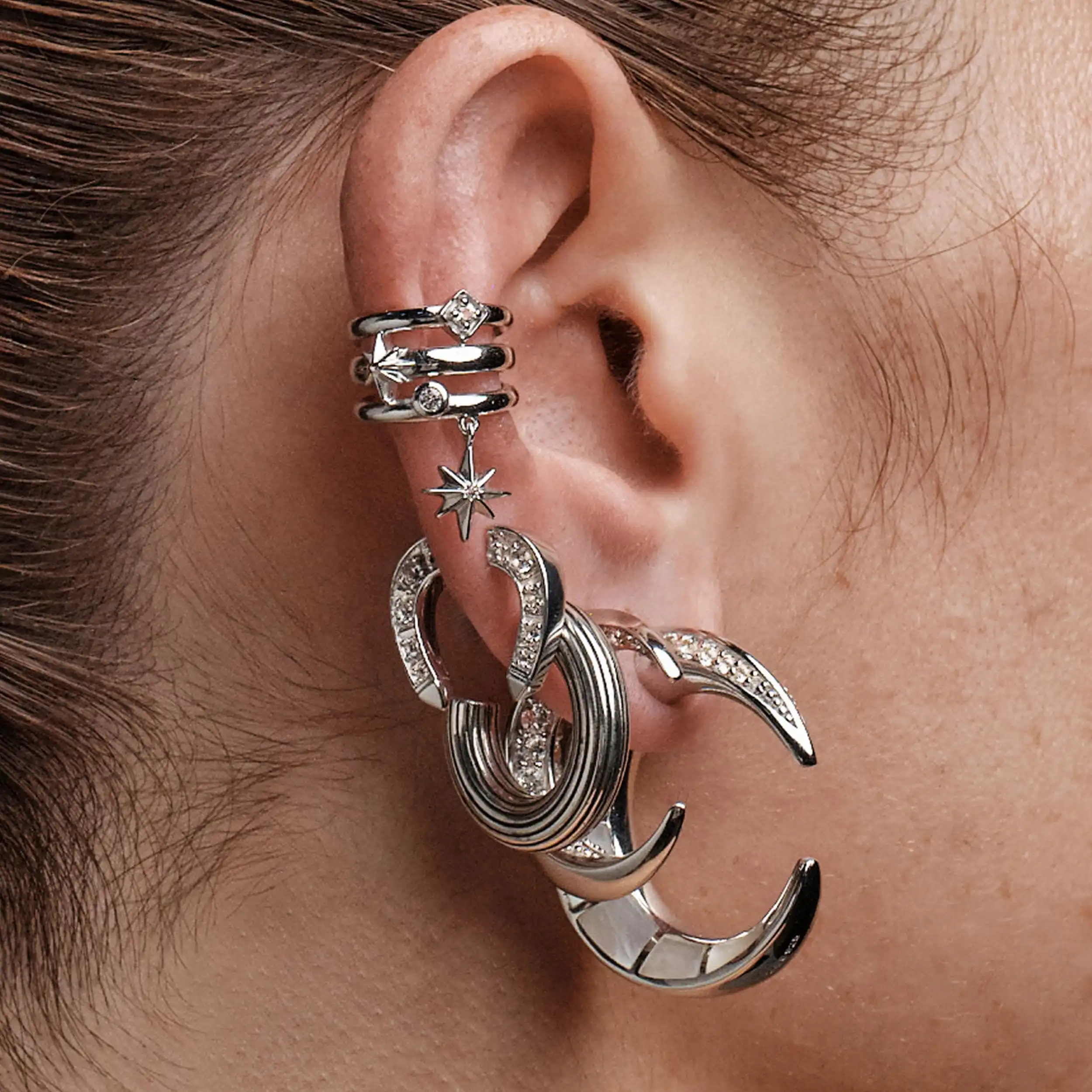 Ribbed Chubby Hoops - Image 2