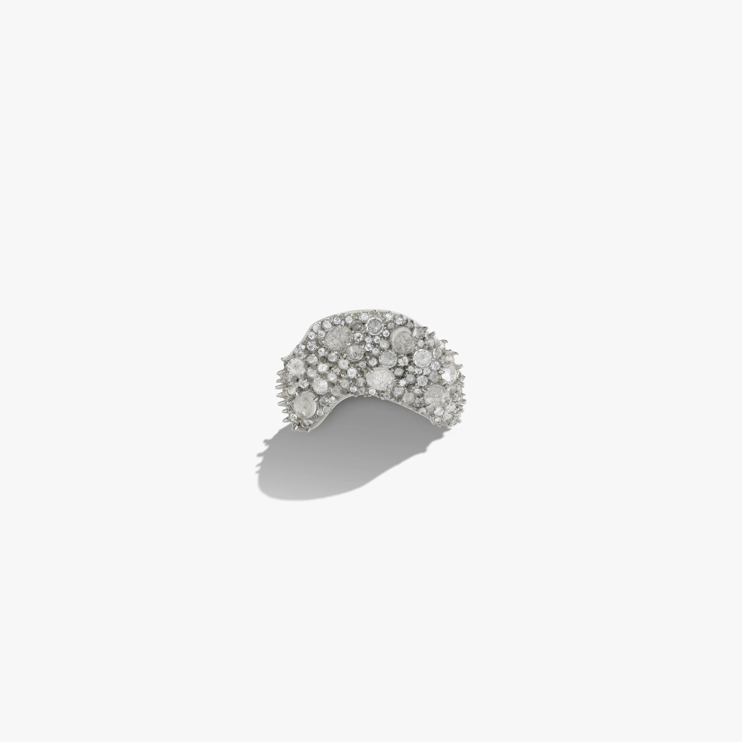 Encrusted Wavy Ring - Image 9