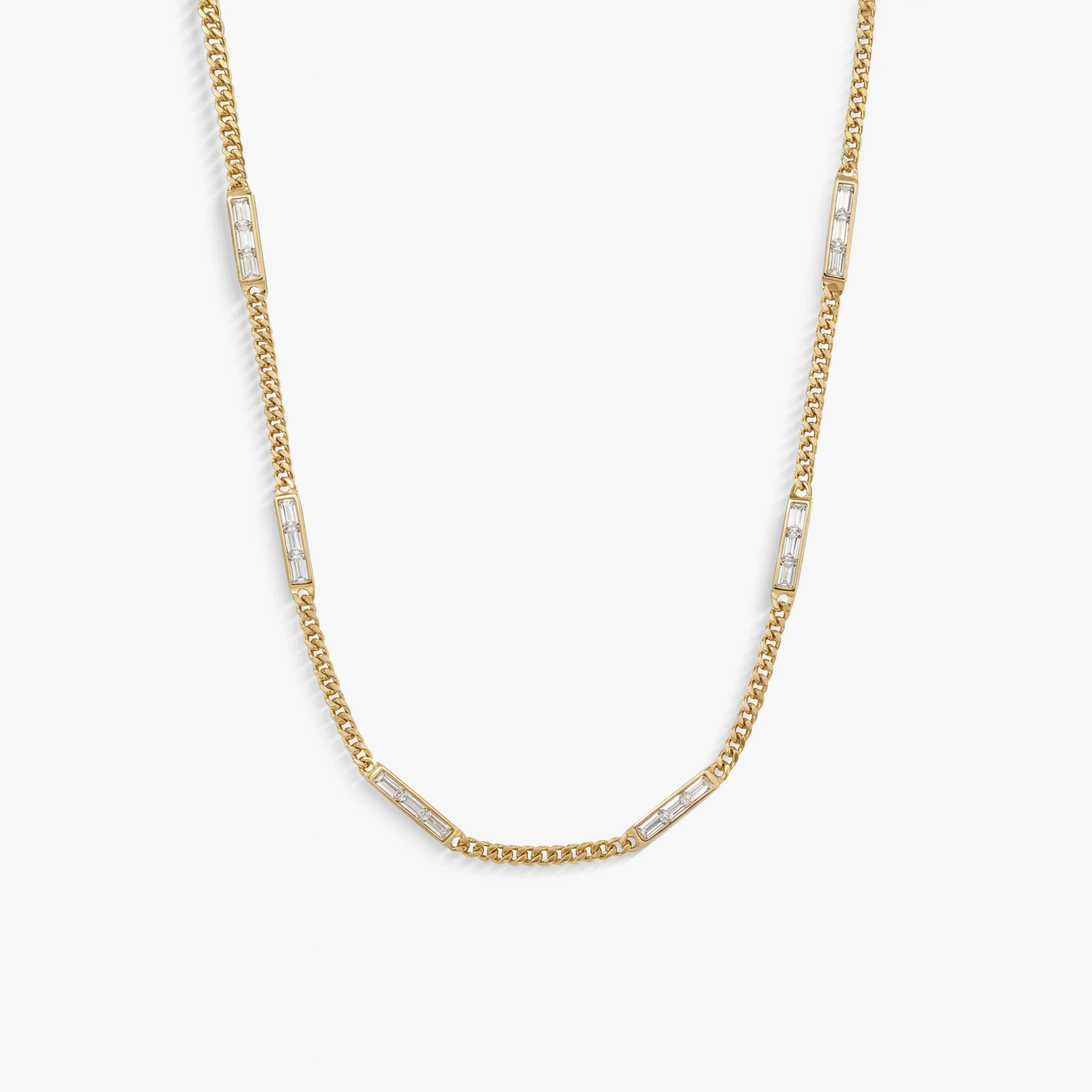 Sapphire Baguette Necklace
